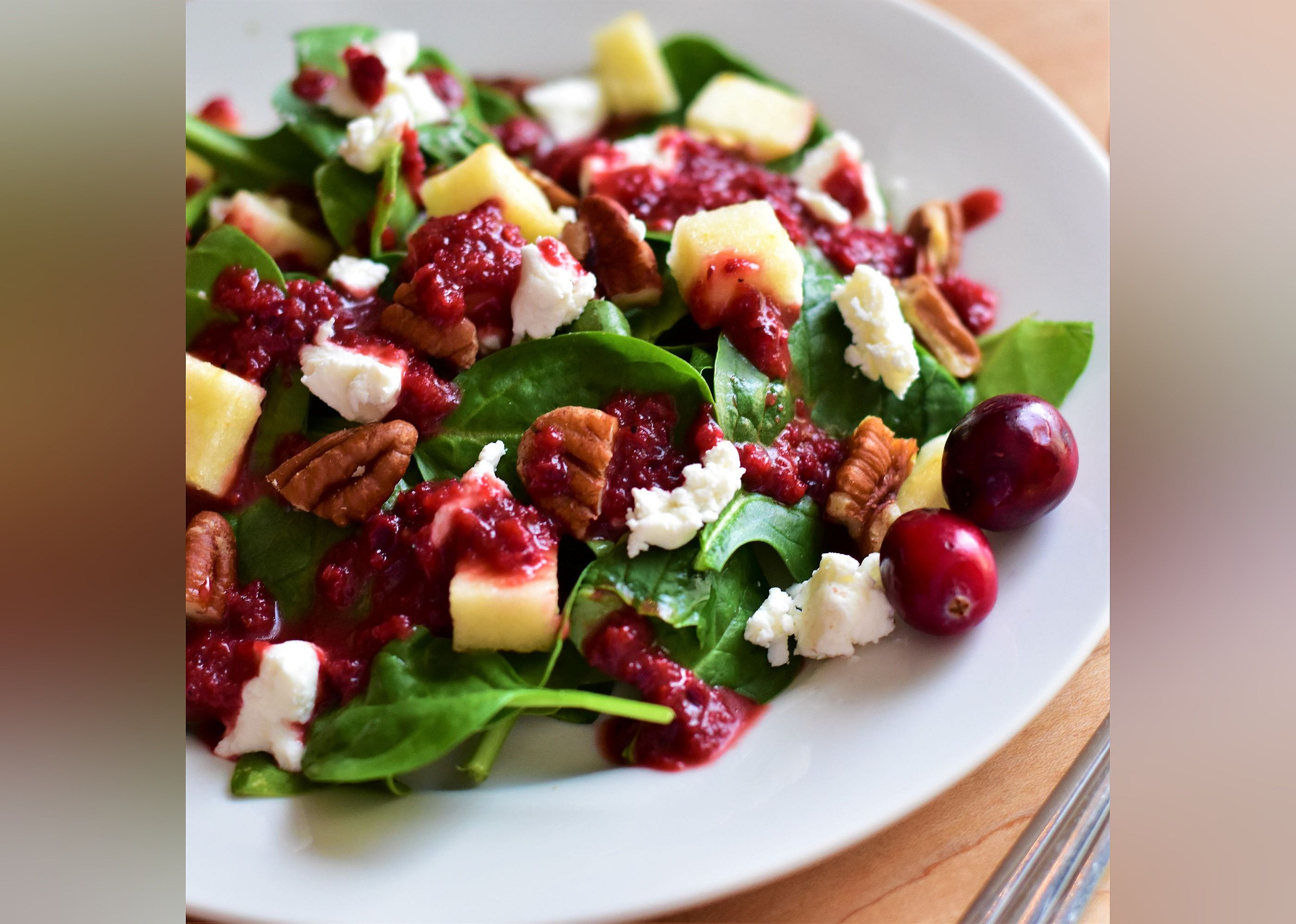 Fall Salad with Cranberry Vinaigrette