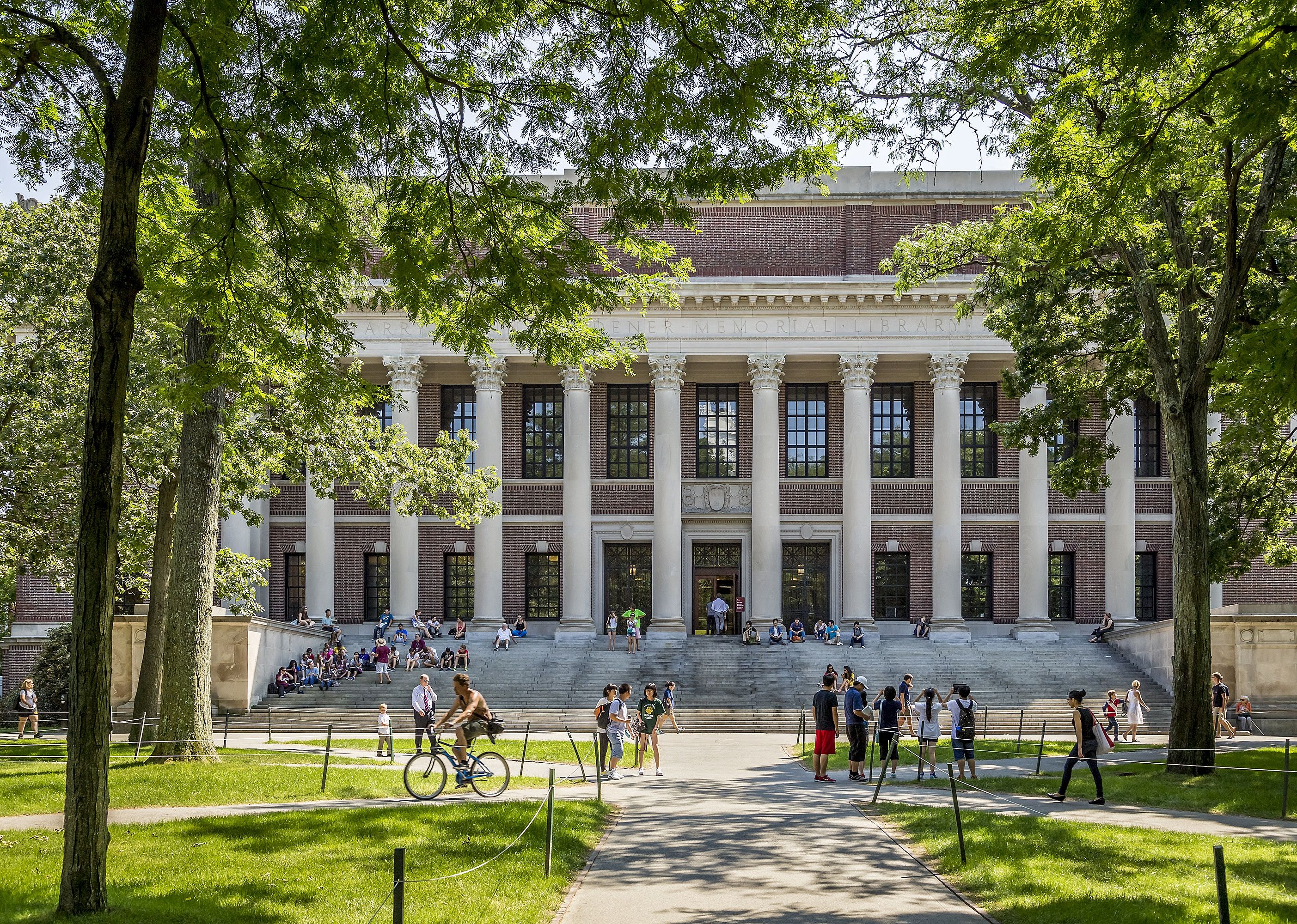 Panorama of the Harvard University's campus in Cambridge.