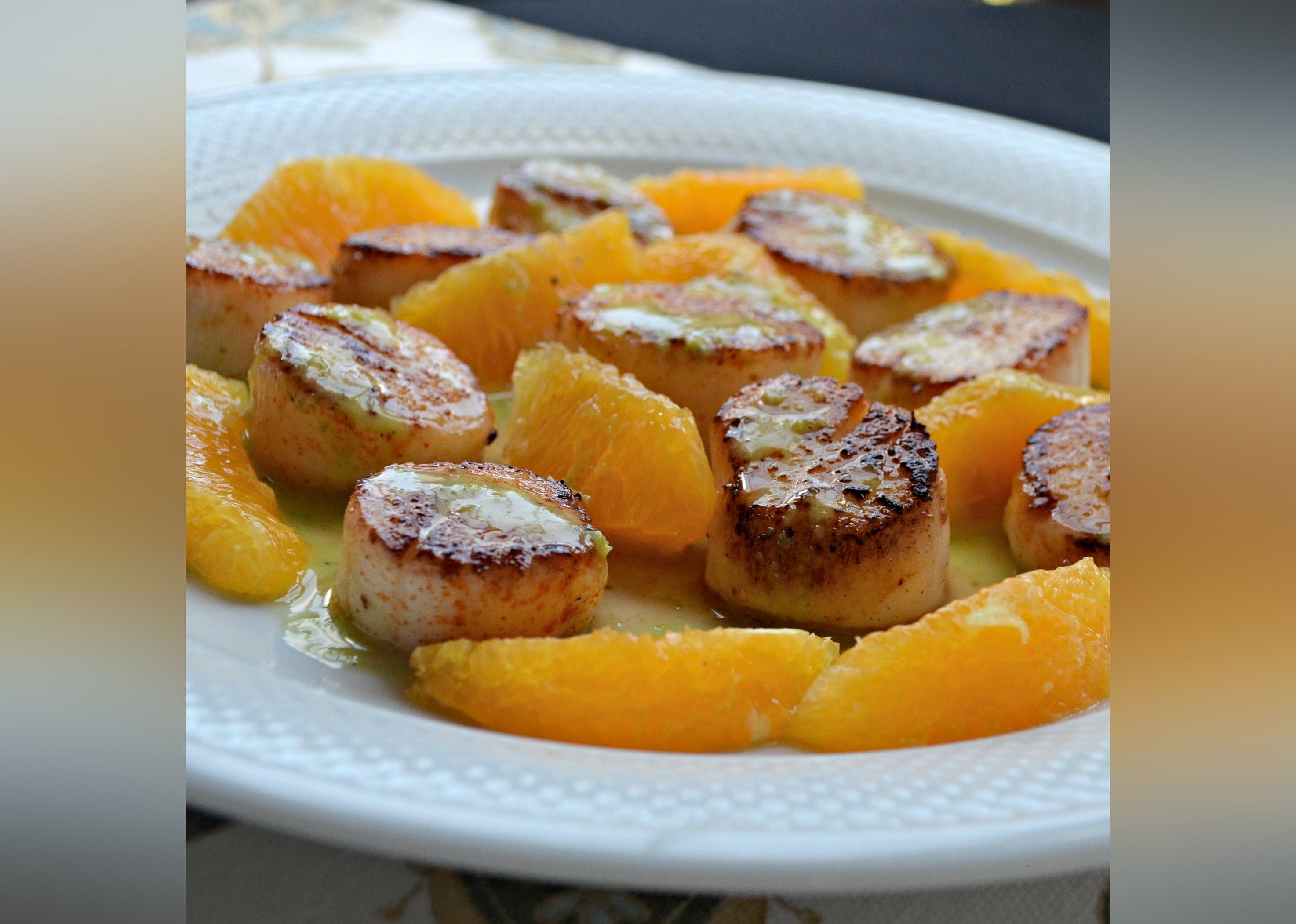 Seared Scallops with Jalapeno Vinaigrette