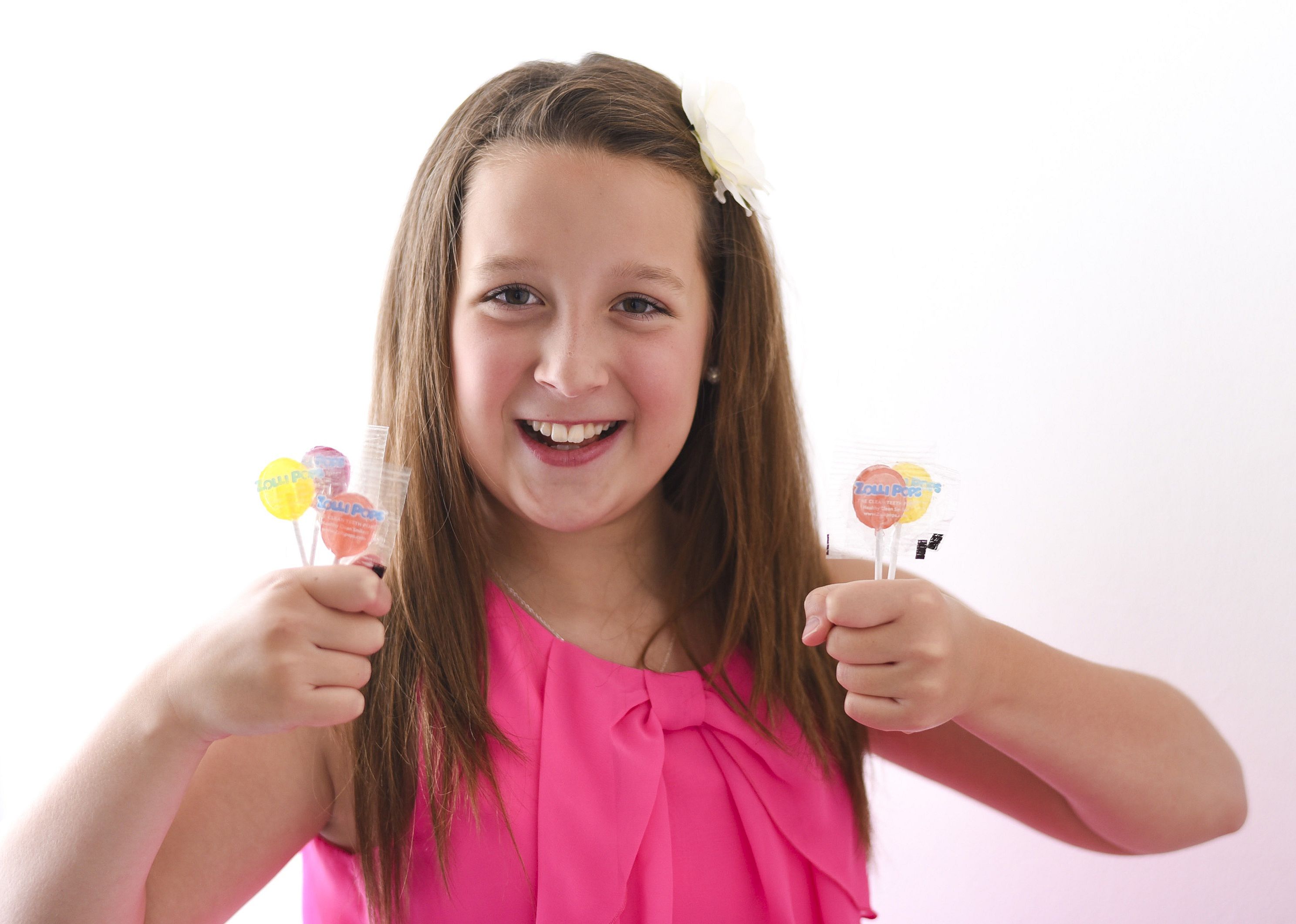 Zollipops CEO Alina Morse poses for portrait with Zollipops