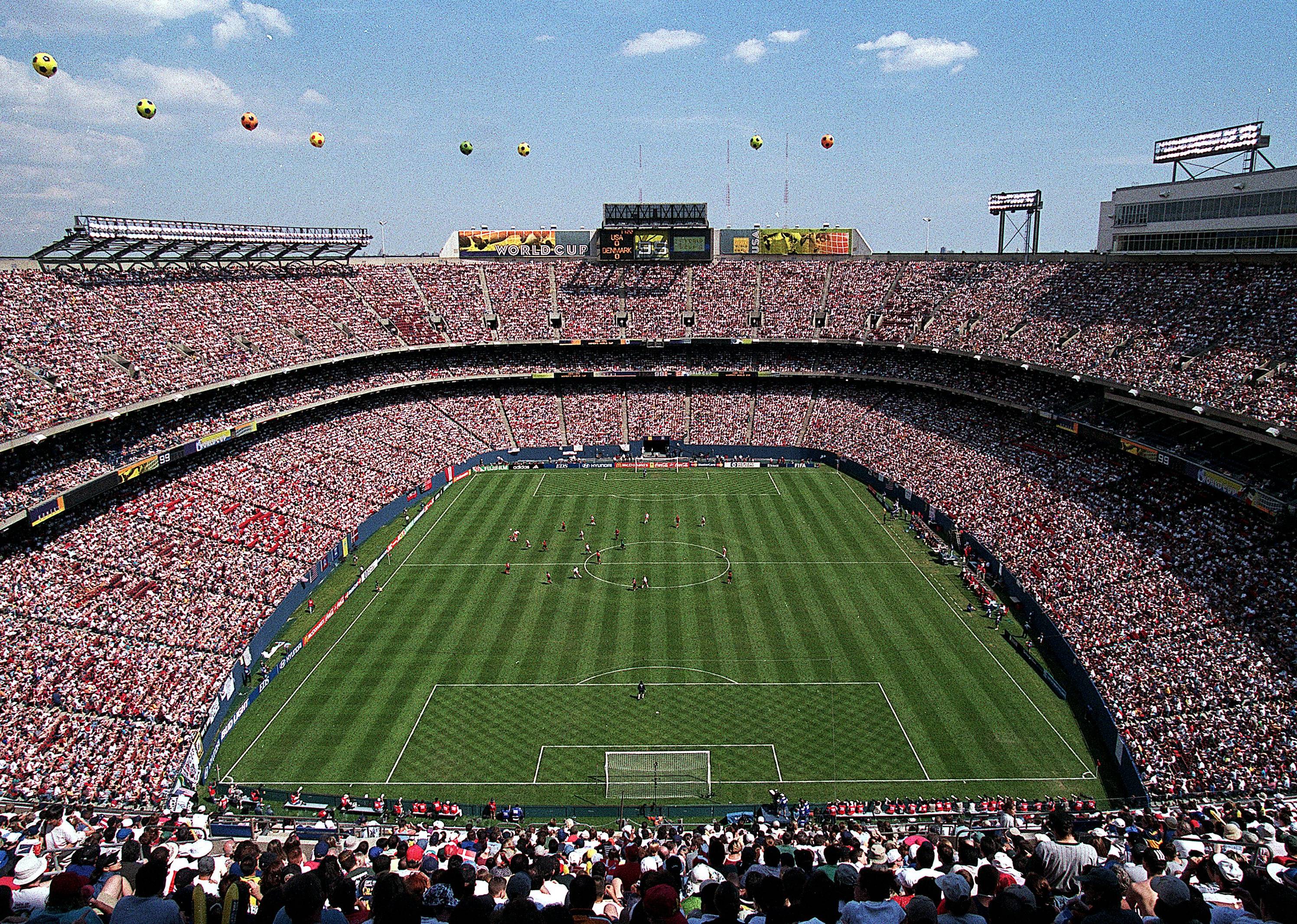 A general view of the stadium during the Denmark and USA Women's World Cup game 