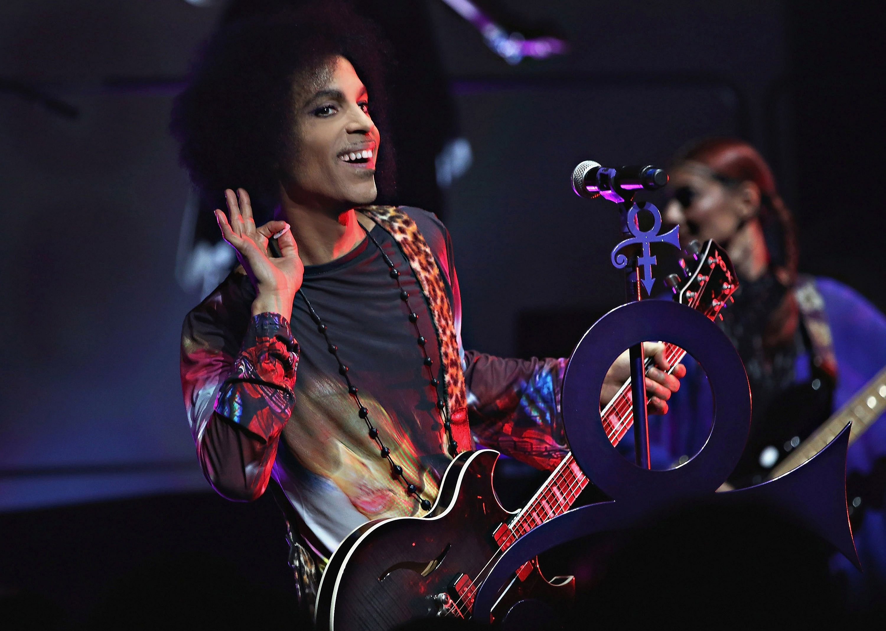Prince performs onstage in 2015.