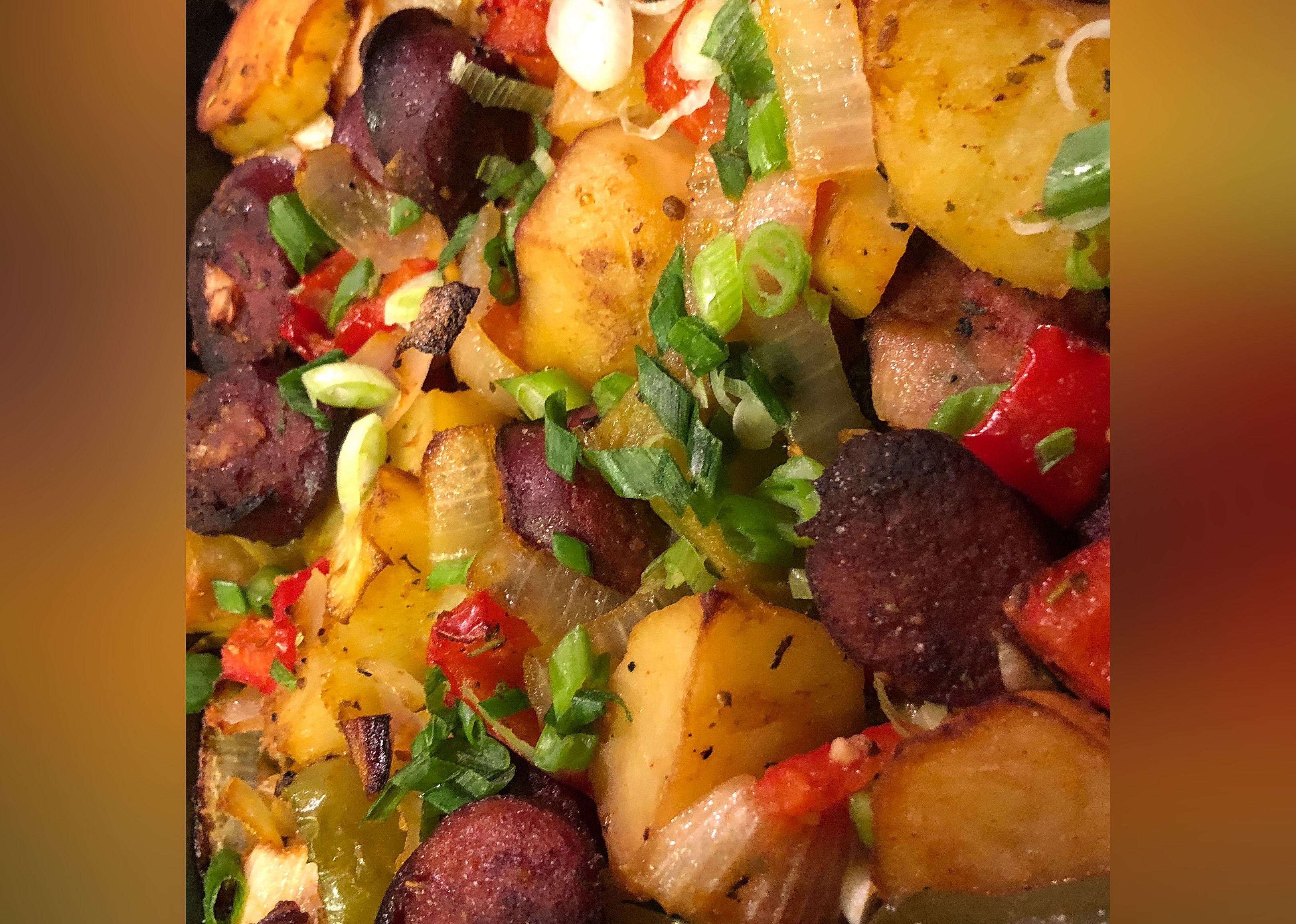 Sausage, Peppers, Onions, and Potato Bake