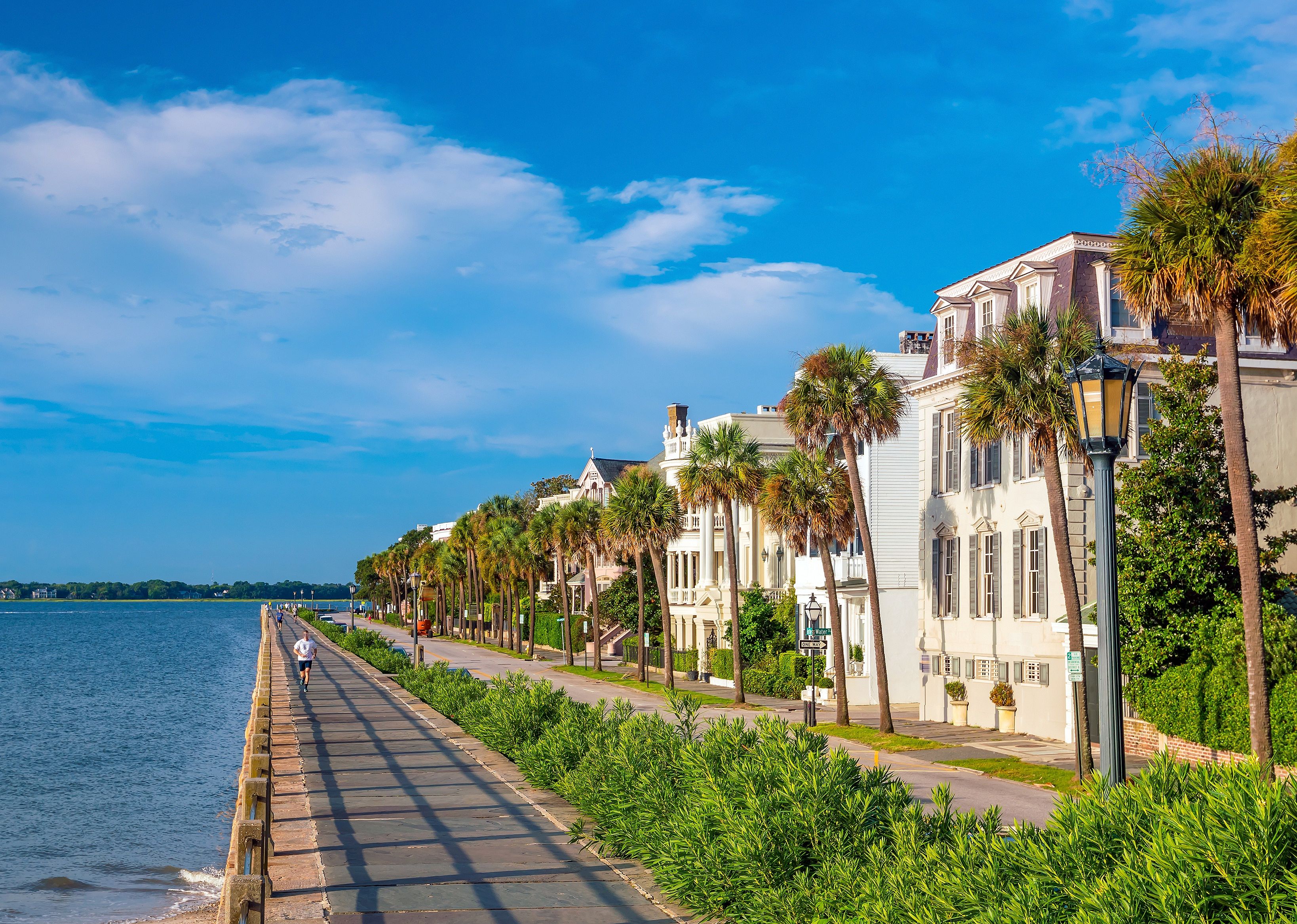 Battery Park in the historic waterfront area of Charleston.