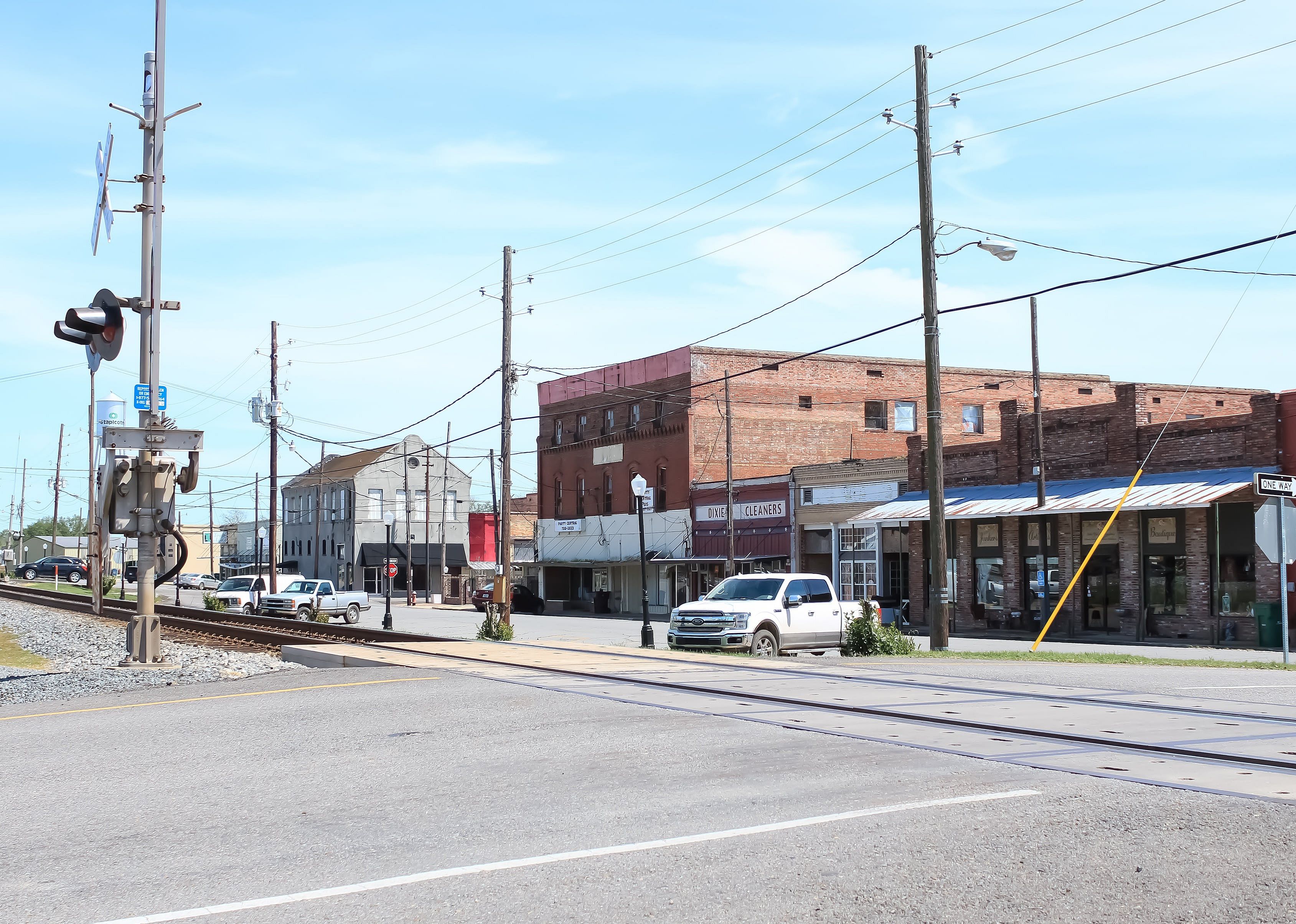 A view of buildings in Minden, Louisiana.