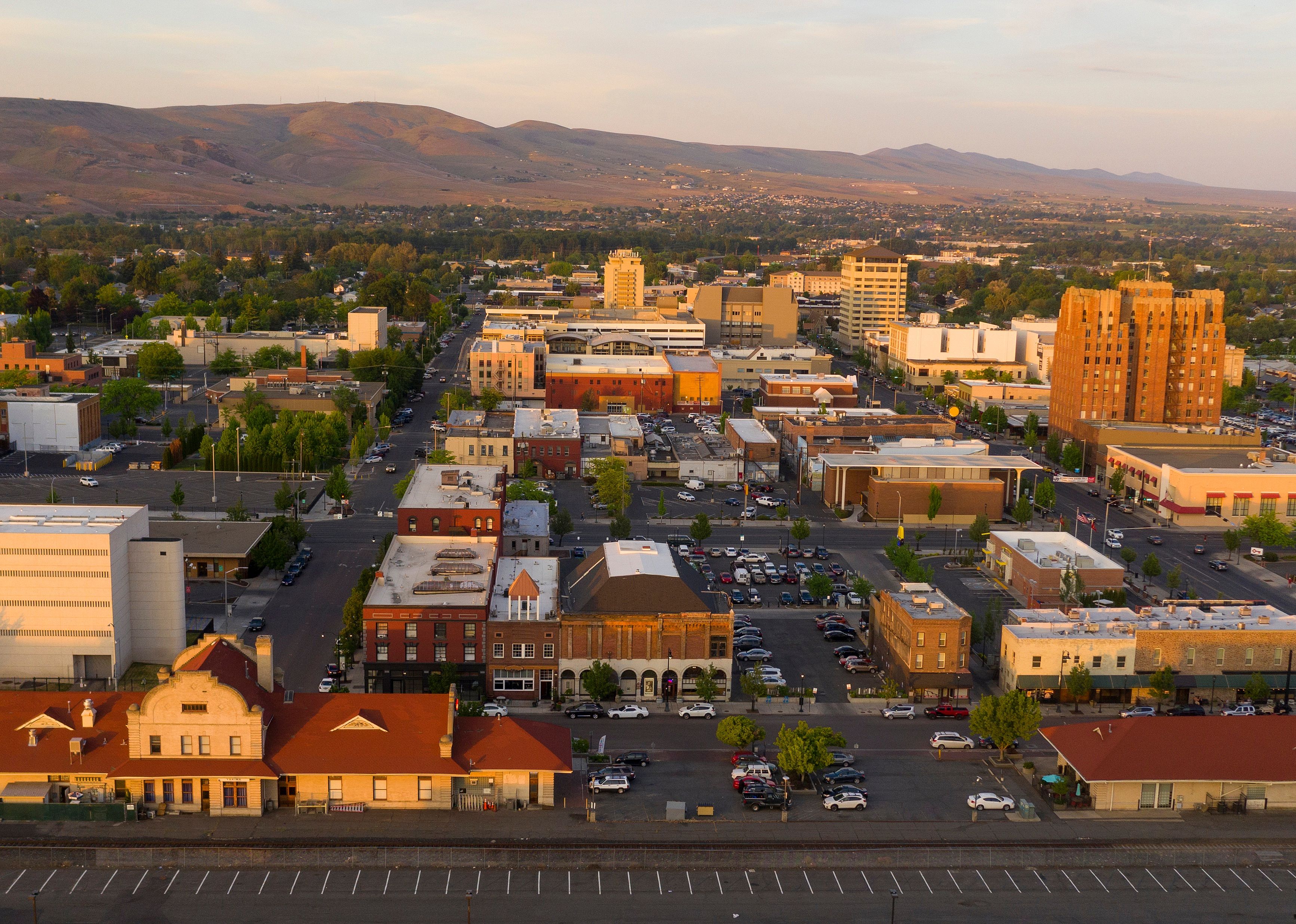 Downtown city center of Yakima.