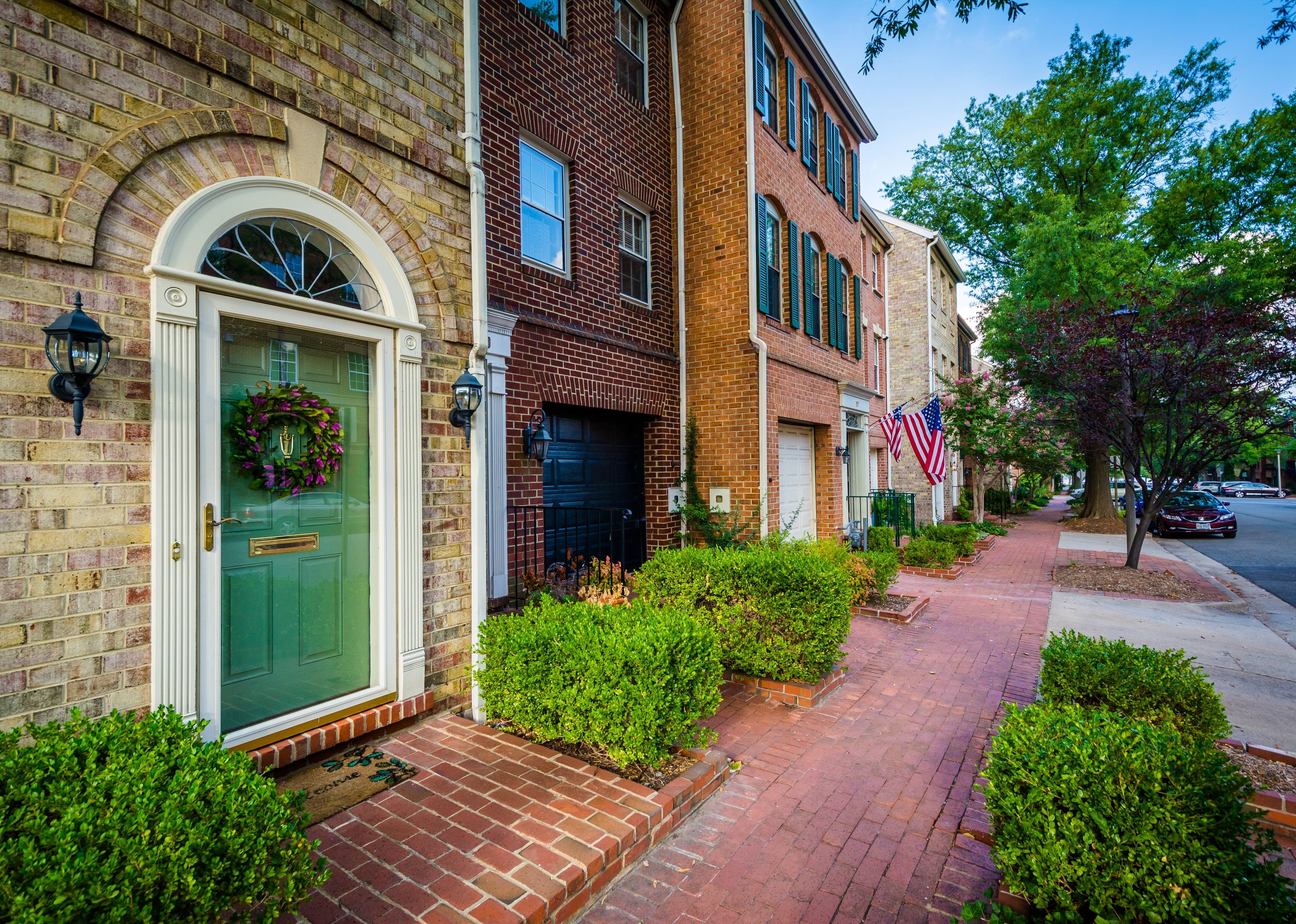 Row of houses in the Old Town area of Alexandria.