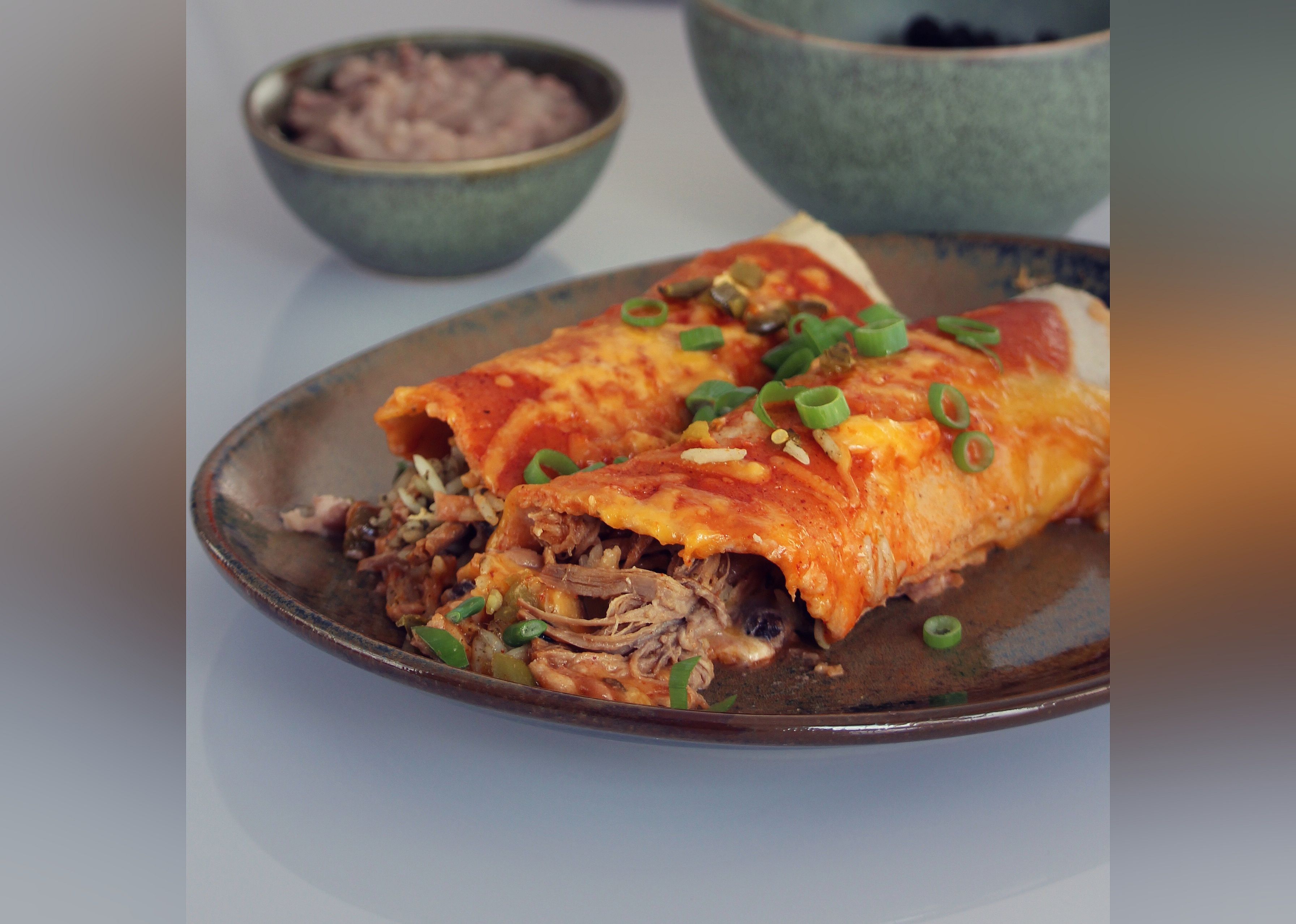 Tequila Slow-Cooked Beef Enchiladas