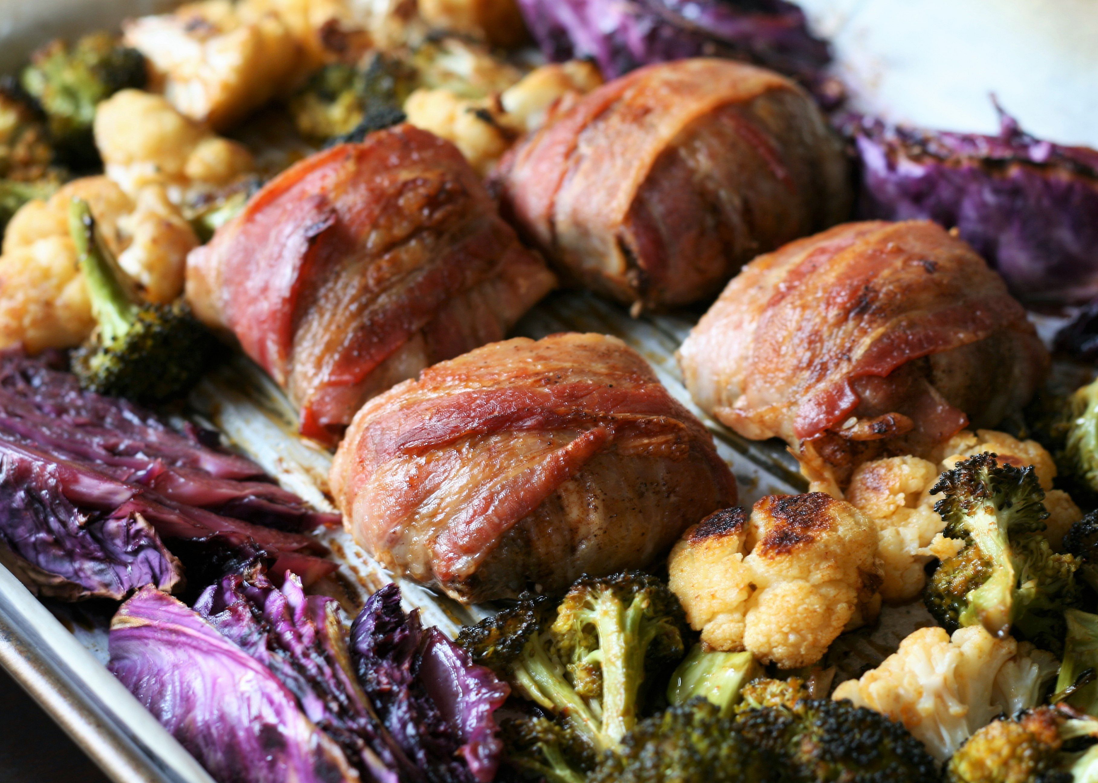 Keto Smoky Chicken and Vegetable Sheet Pan Dinner