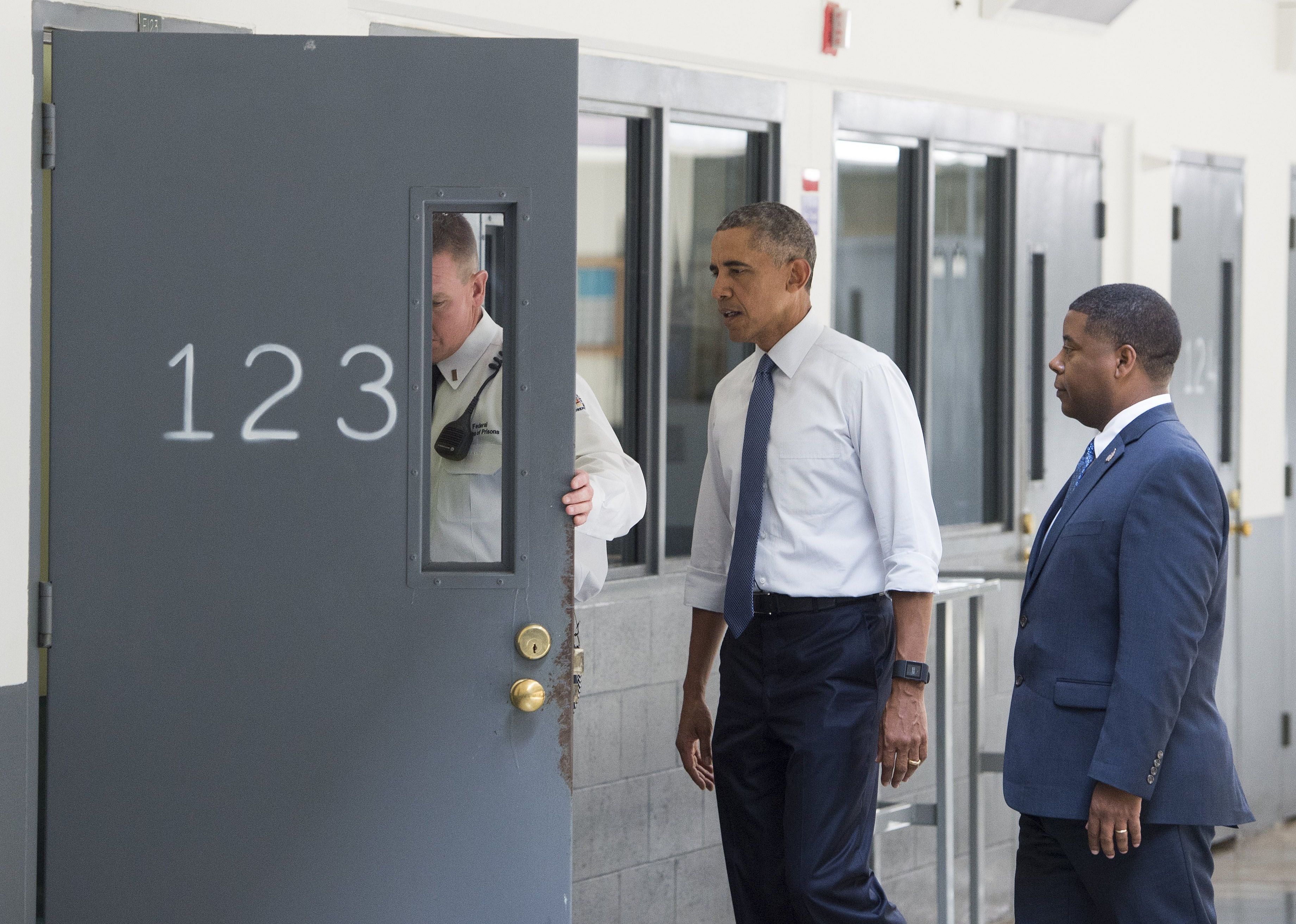 2015: President Obama visits a federal prison