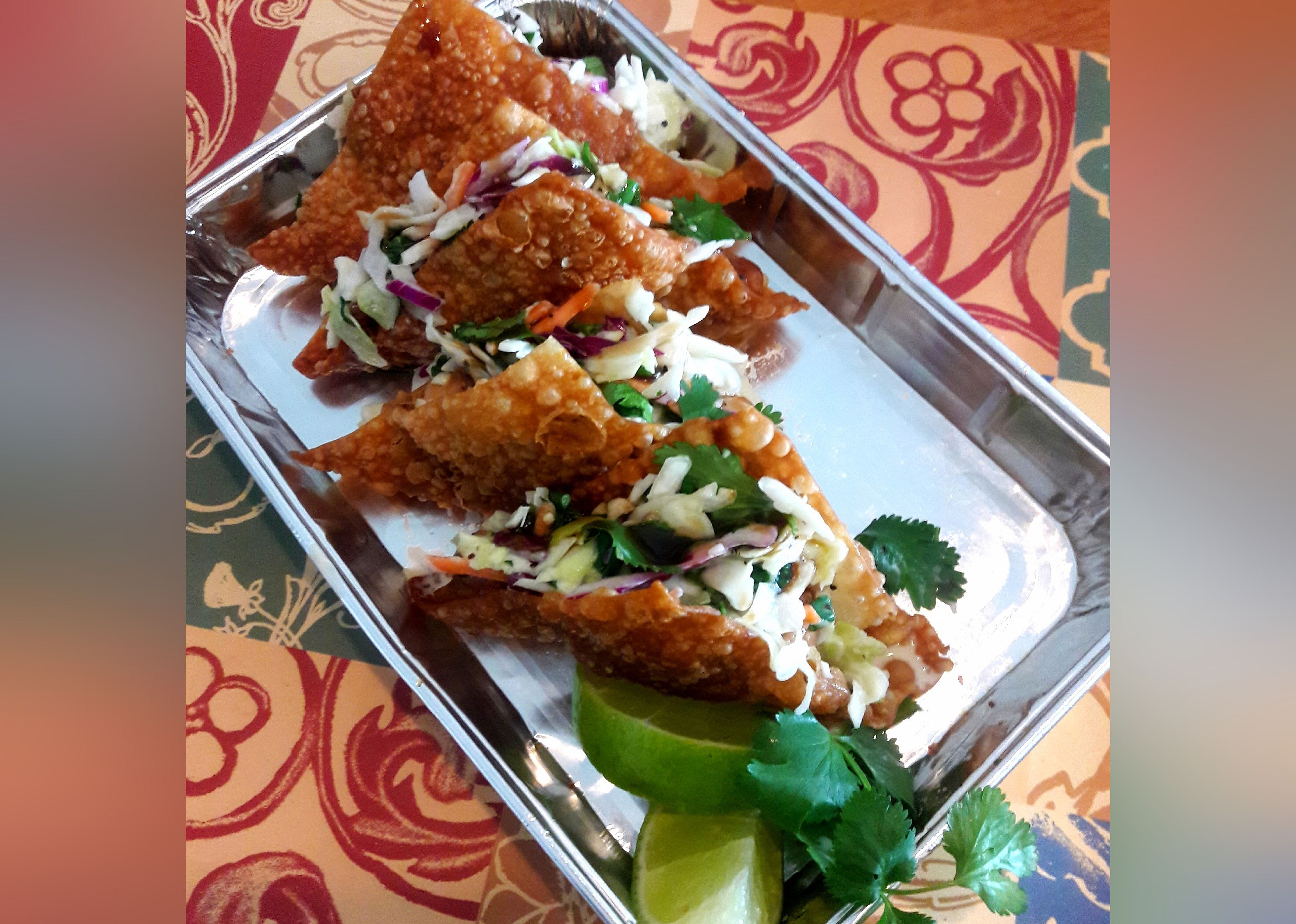 Chicken Wonton Tacos