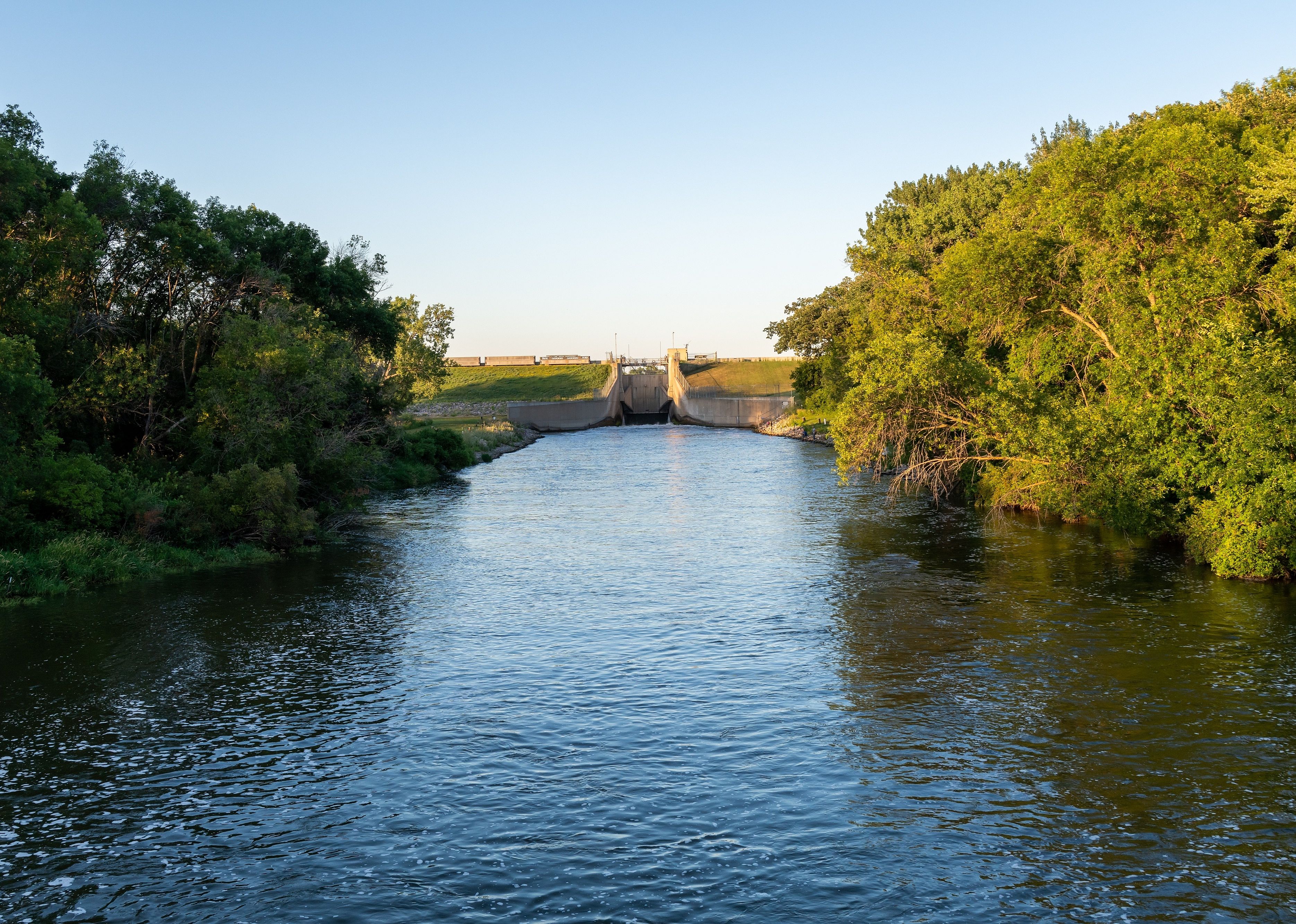 The Orwell Dam and part of the Ottertail River.