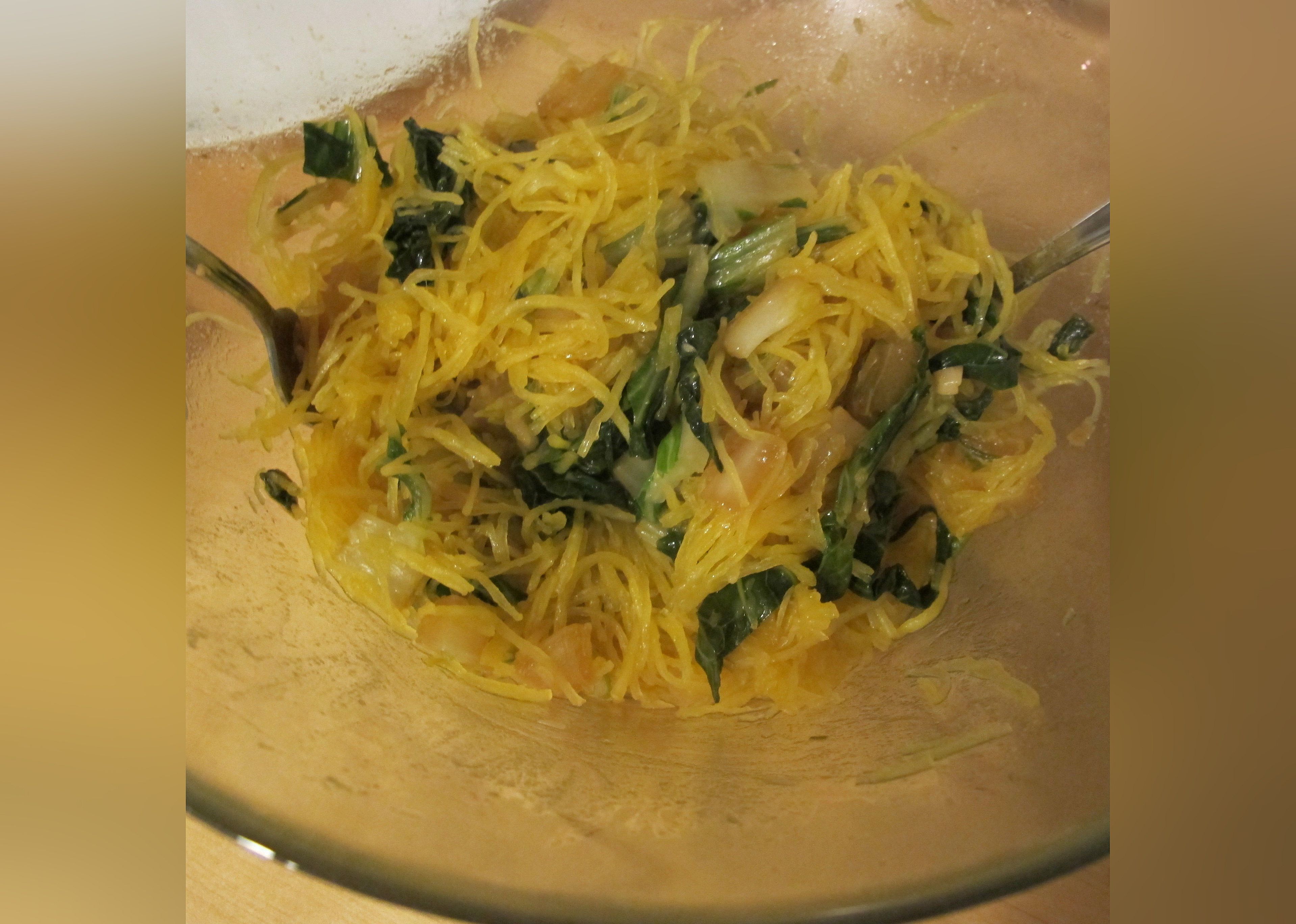 Low-Carb Spaghetti Squash Salad with Bok Choy