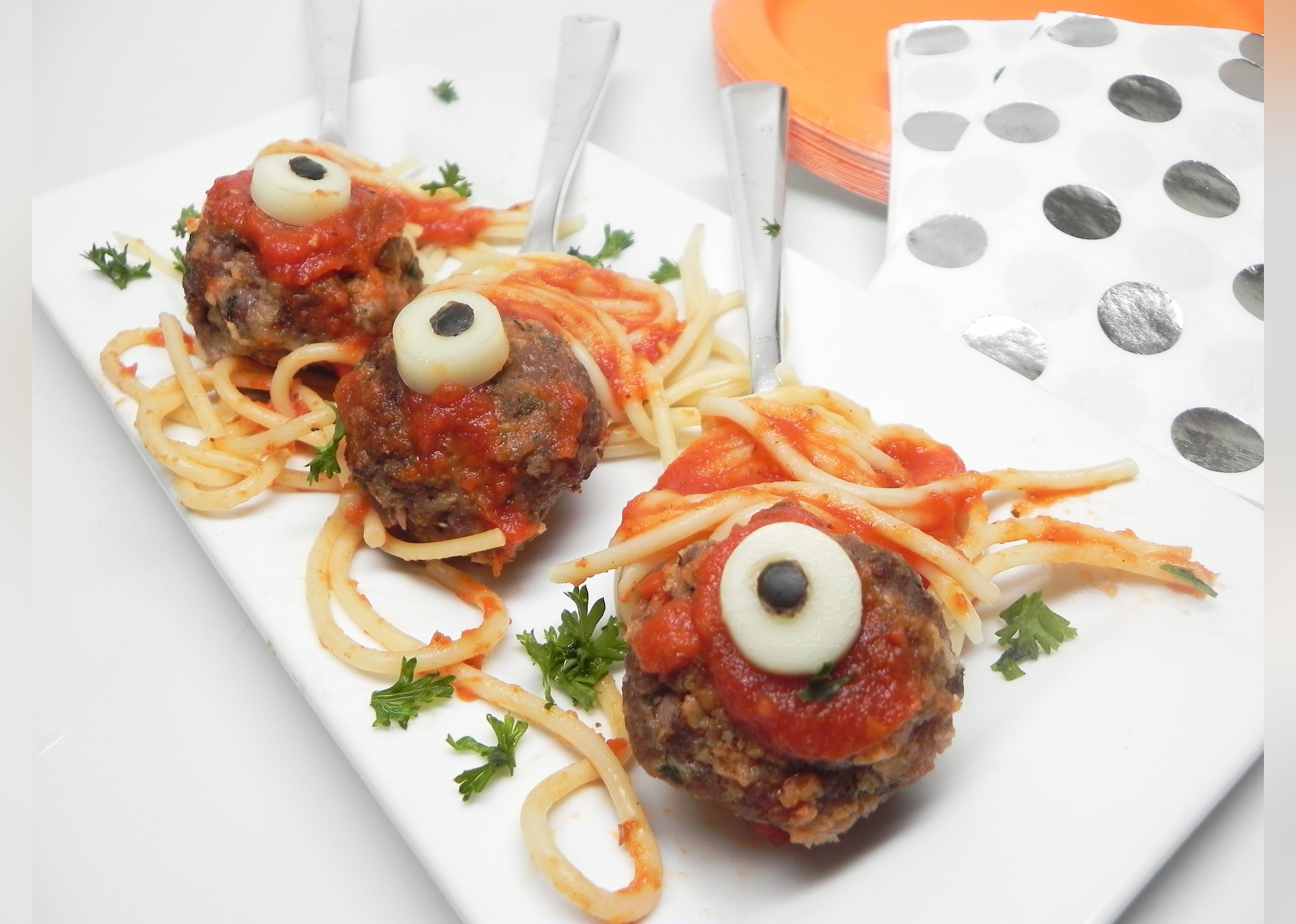 Zombie Eyes (Halloween Meatballs)
