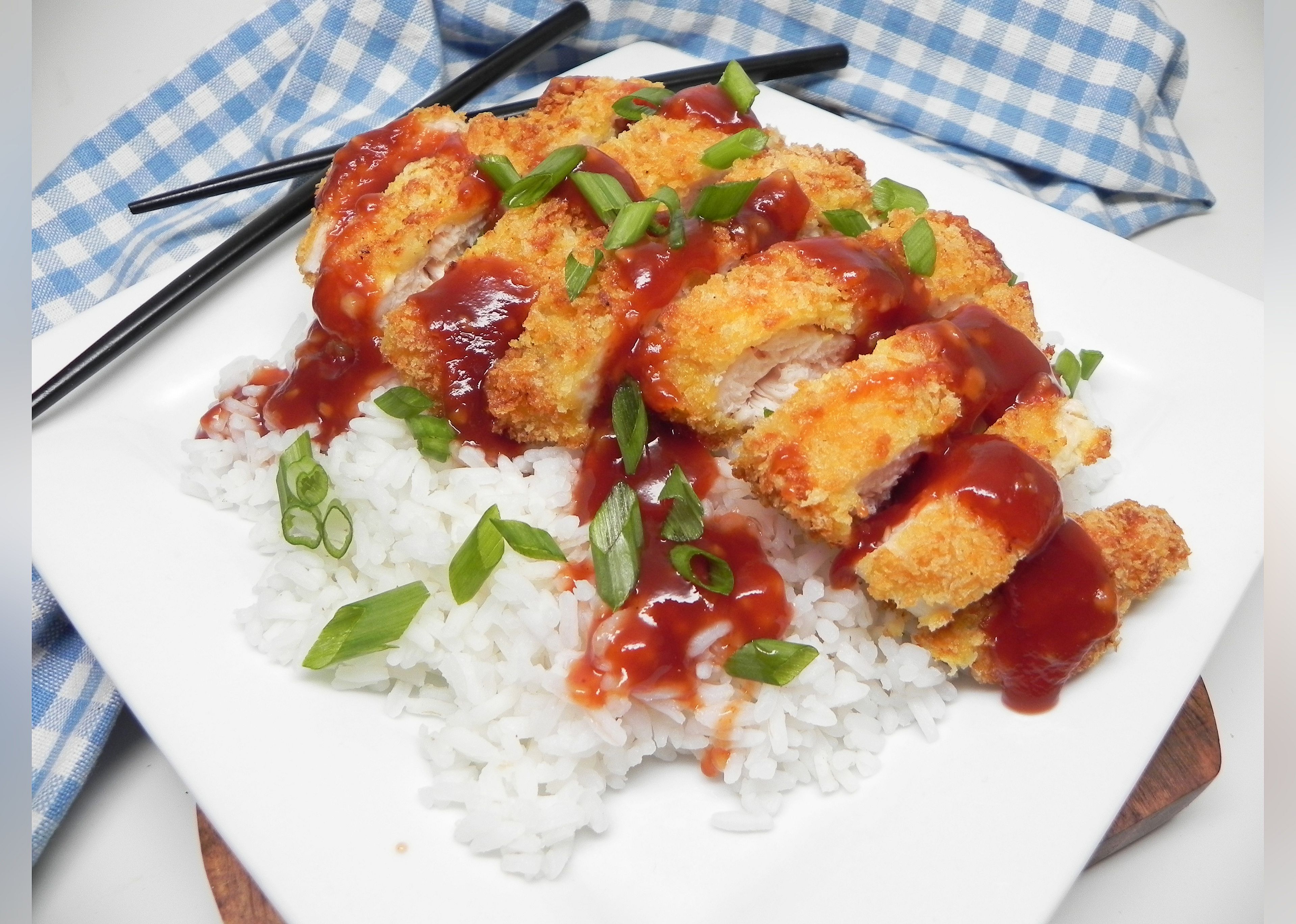 Air Fryer Chicken Katsu with Homemade Katsu Sauce