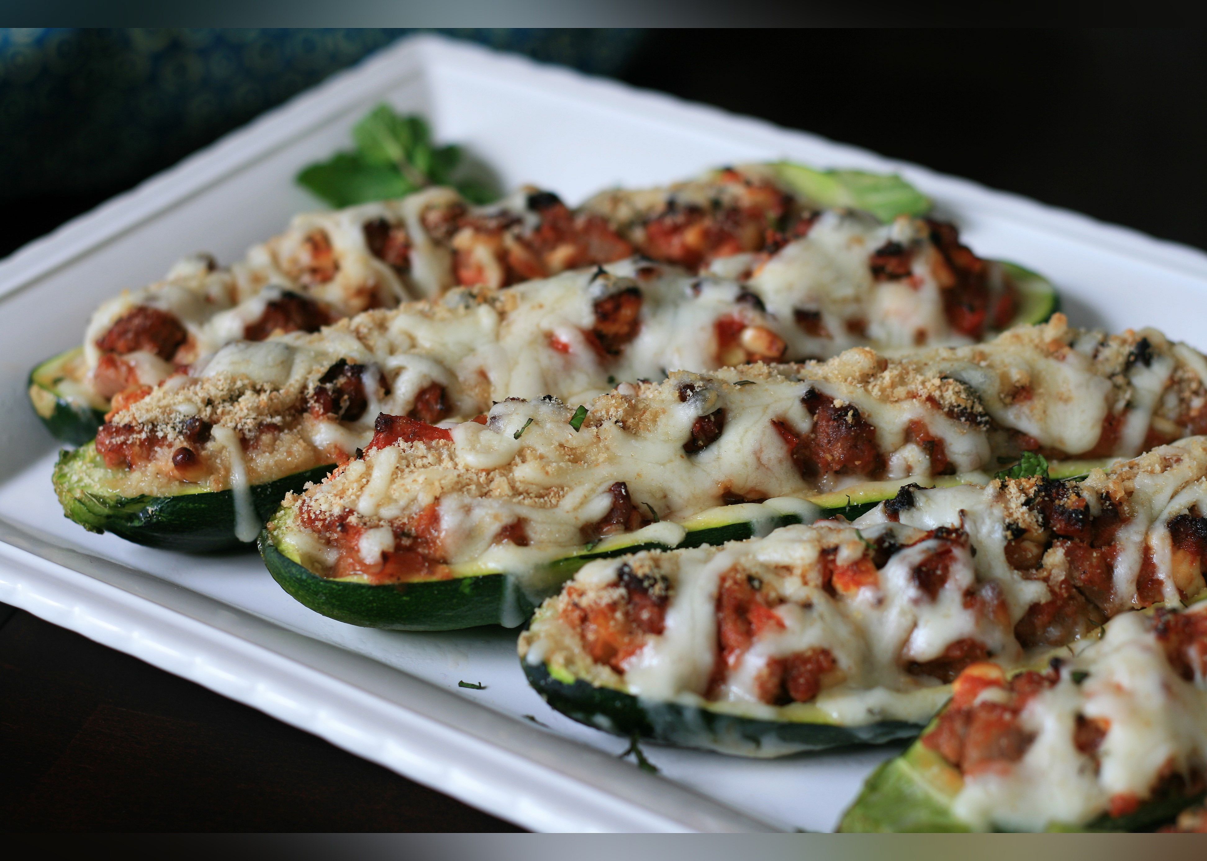 Mediterranean Stuffed Zucchini