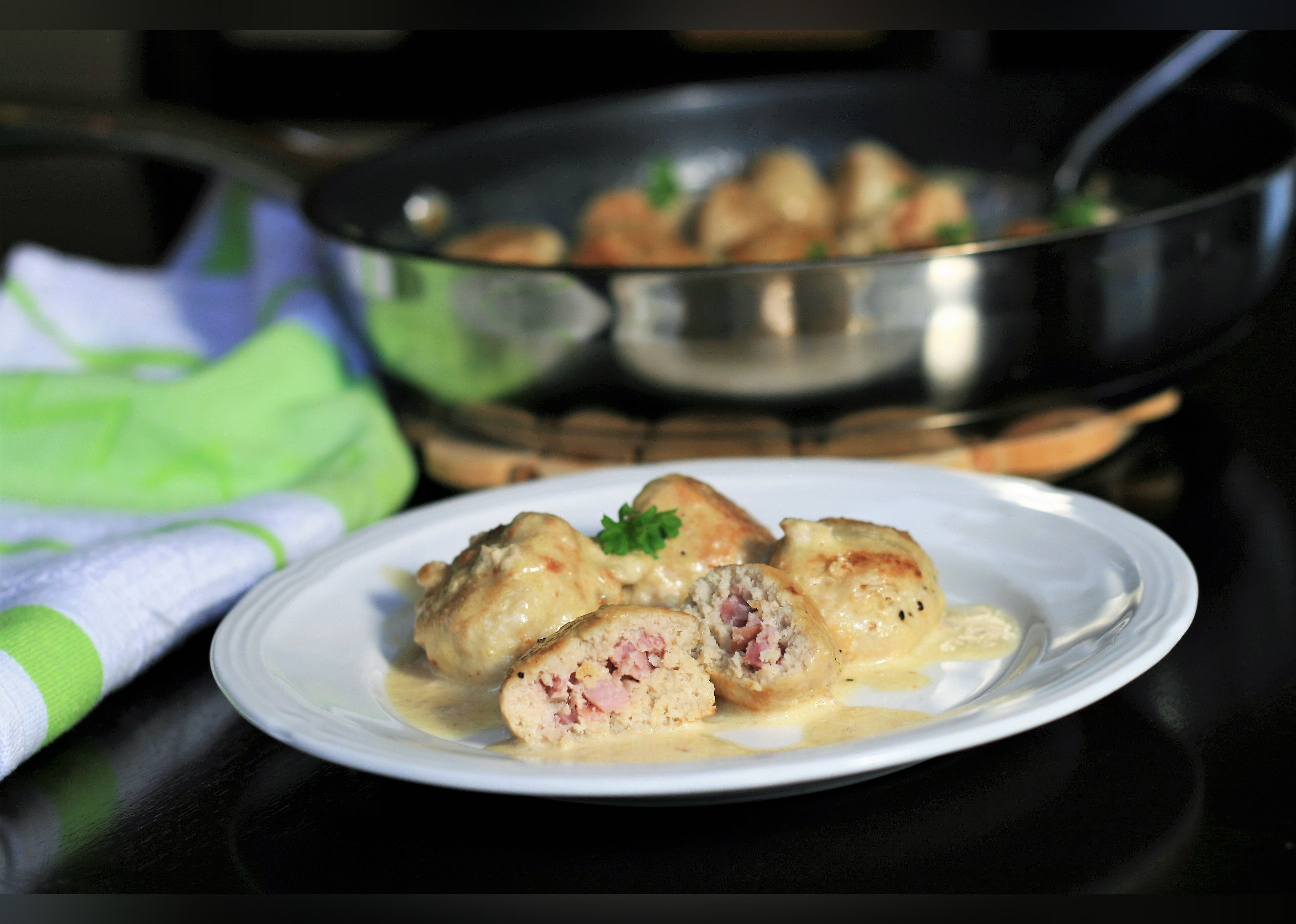 Keto Chicken Cordon Bleu Meatballs