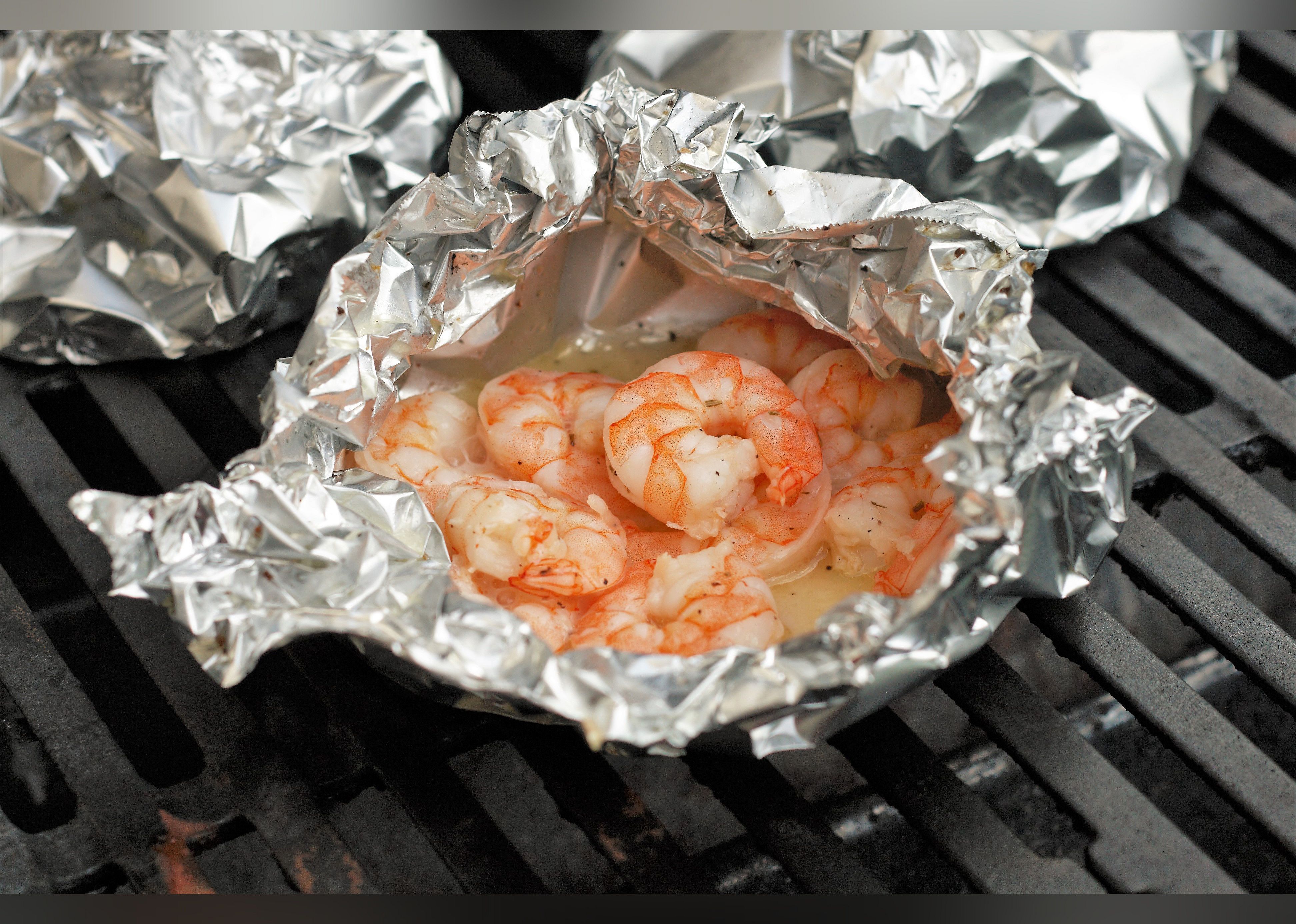 Herbed Shrimp Scampi in a Pouch