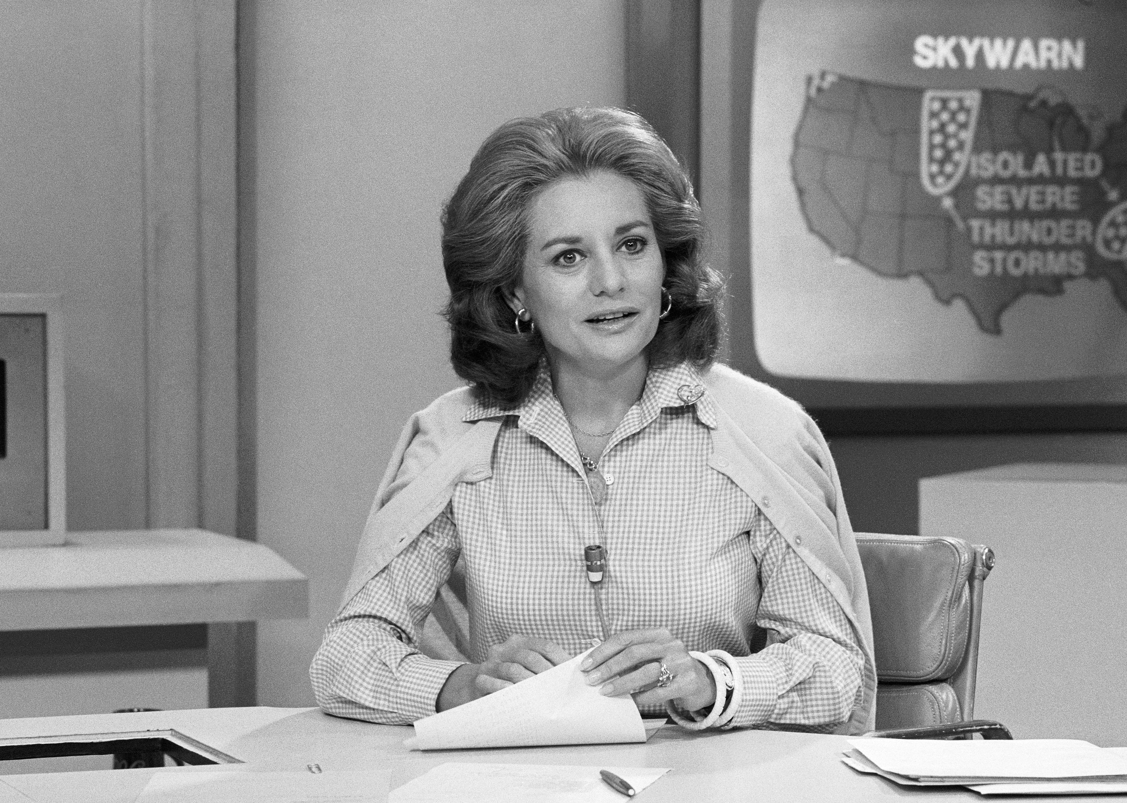 1976: First woman anchor of a nightly newscast