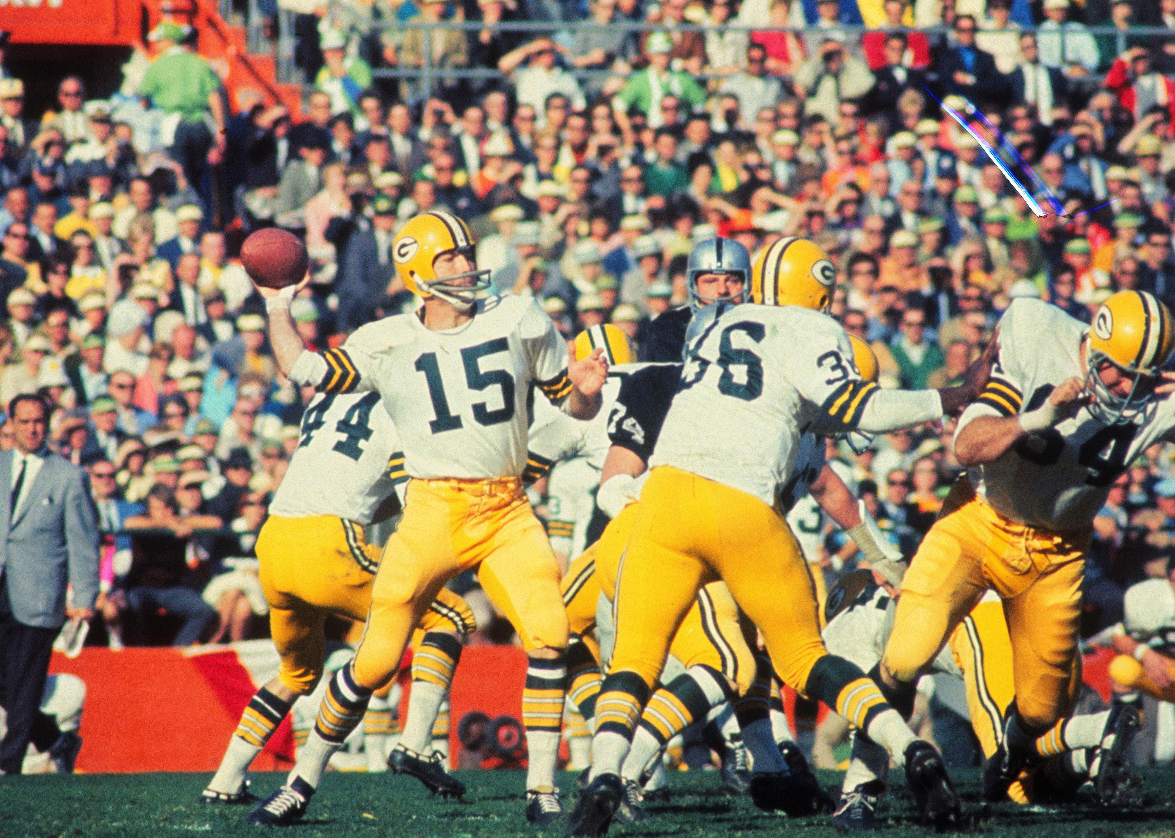 #6. 1968: Green Bay Packers vs. Oakland Raiders (tie)