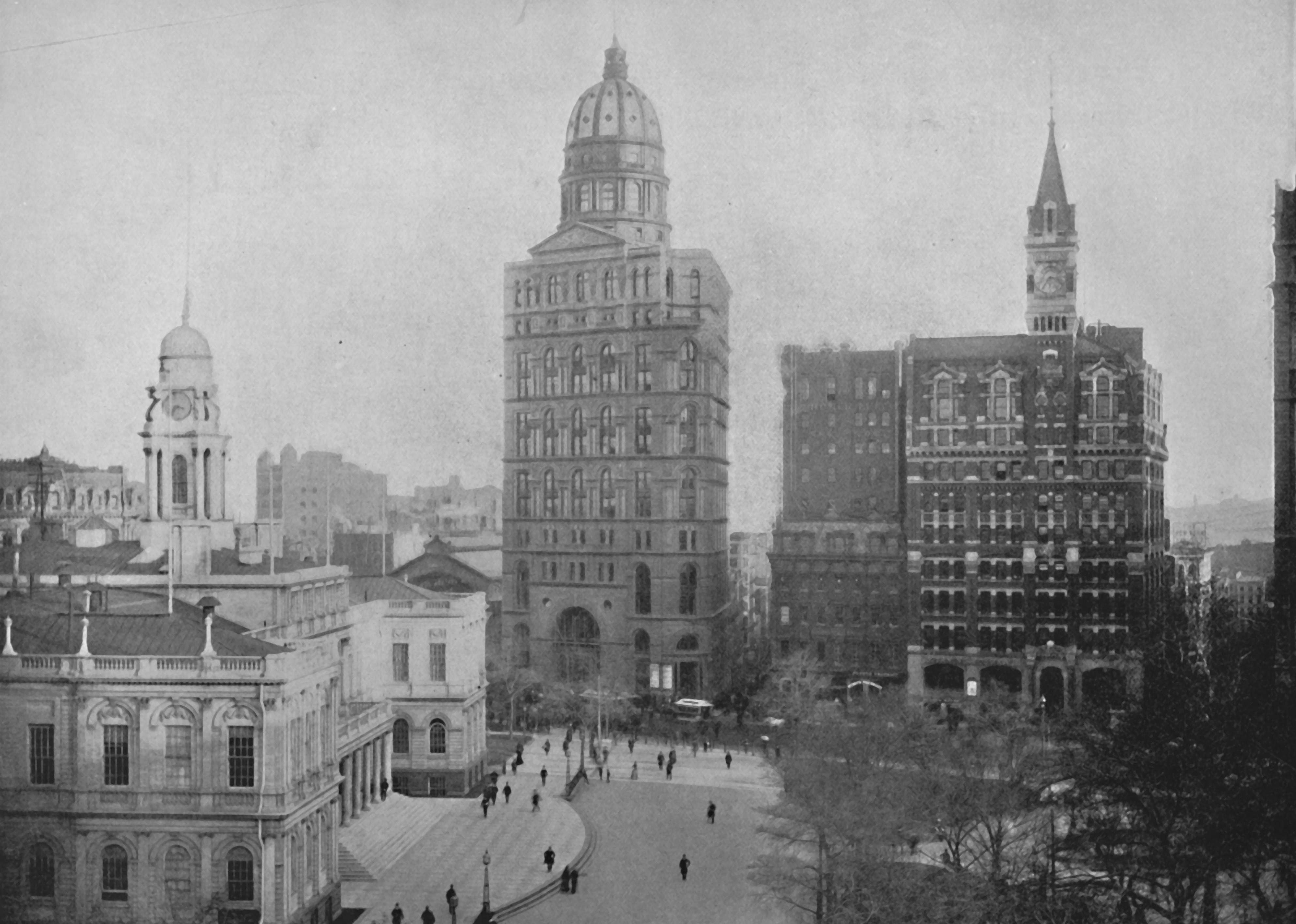 Fewer skyscrapers marked the skyline