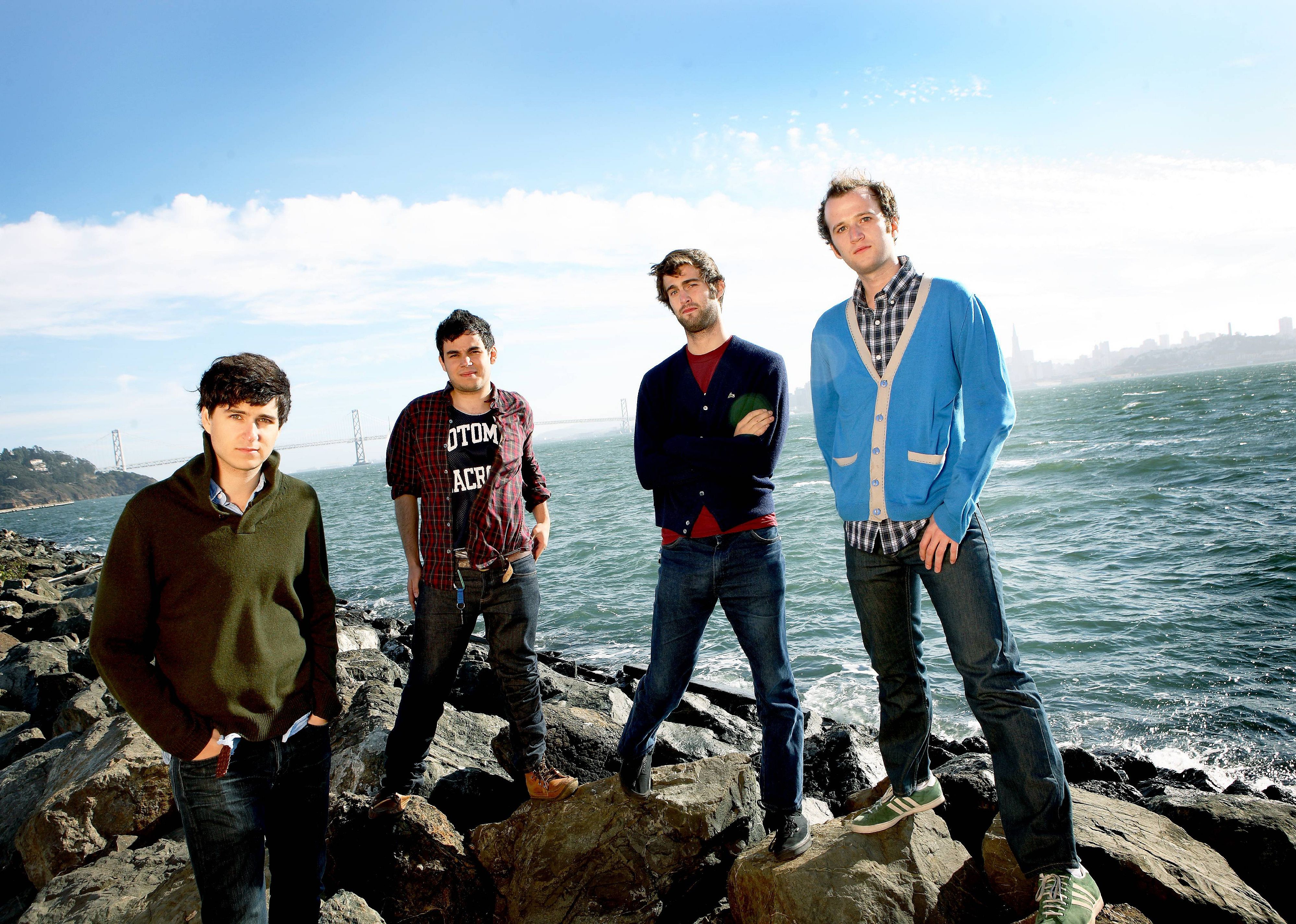 Vampire Weekend members pose for a photo