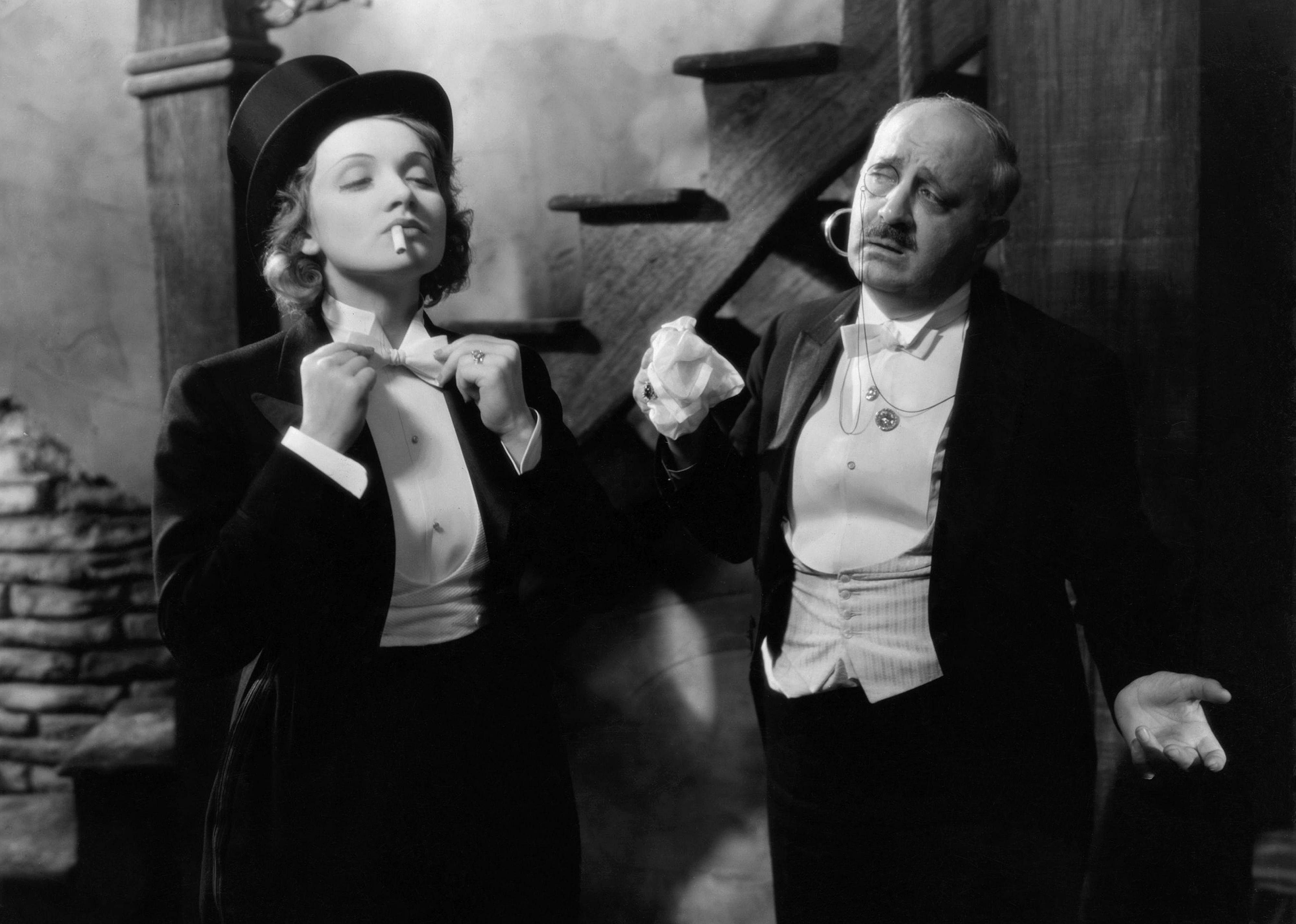1930: In 'Morocco,' the leading lady kisses another woman