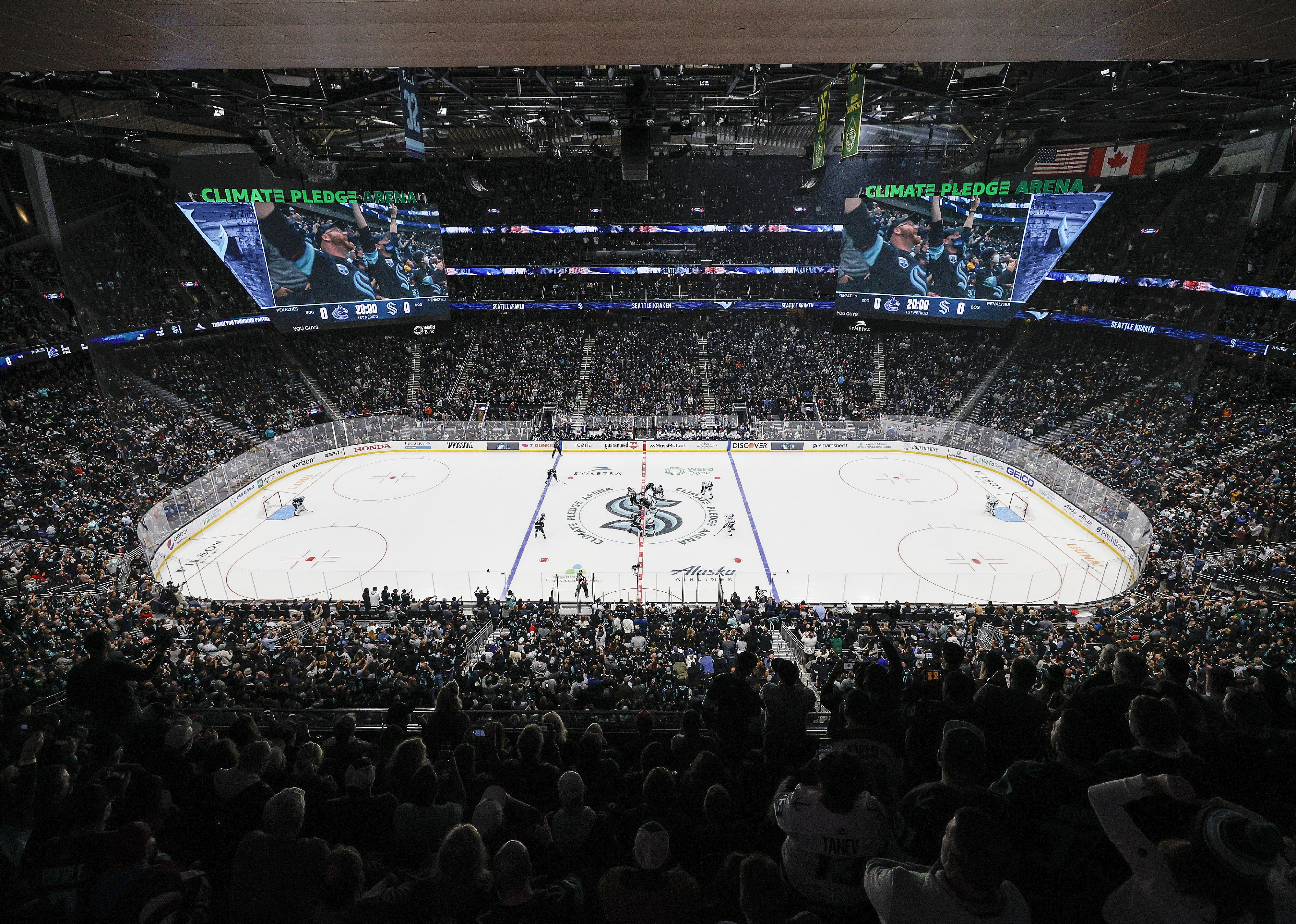 General view of Climate Pledge Arena in Seattle, Washington