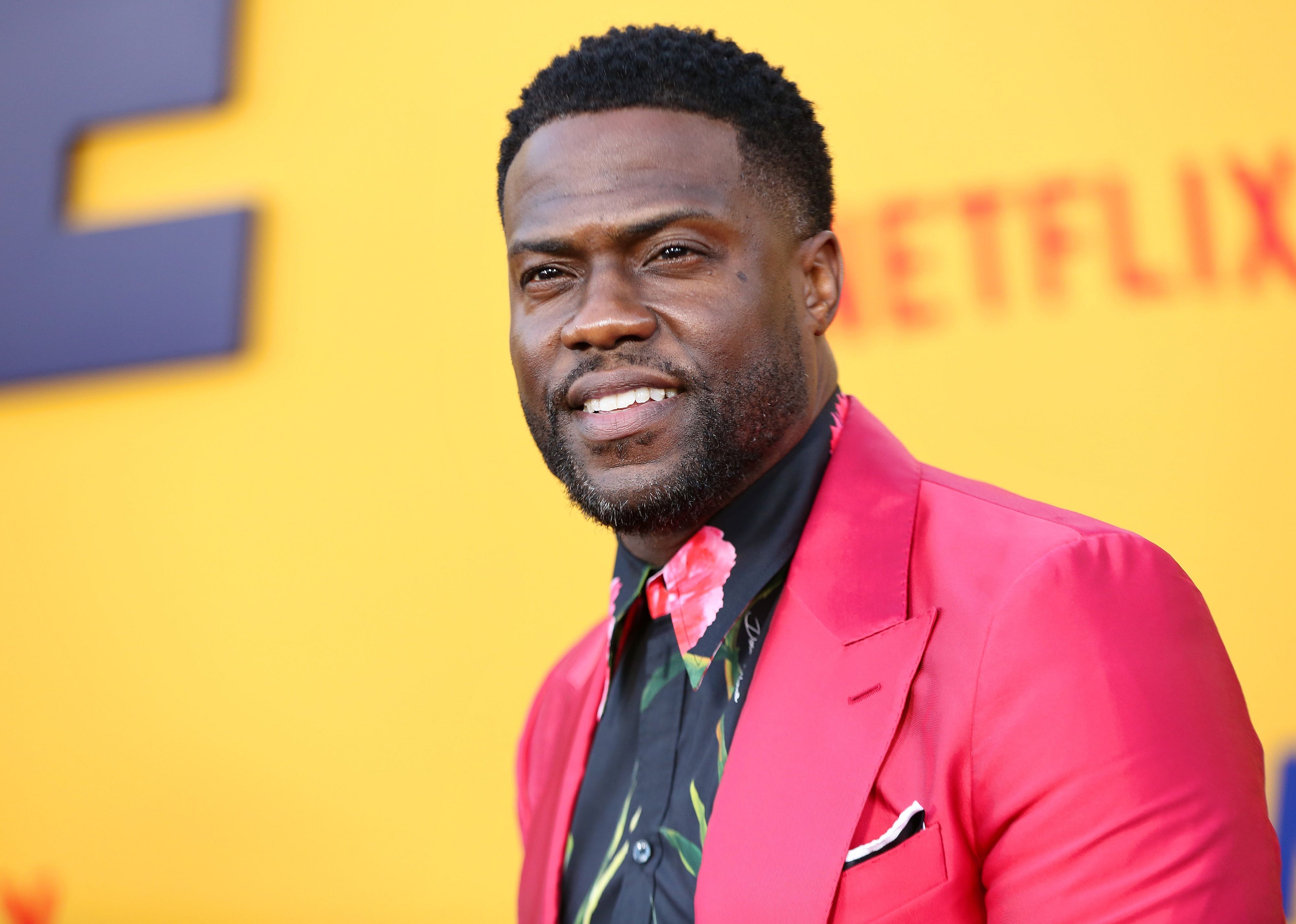 Kevin Hart attends the Los Angeles Premiere of Netflix's "Me Time" at Regency Village Theatre.