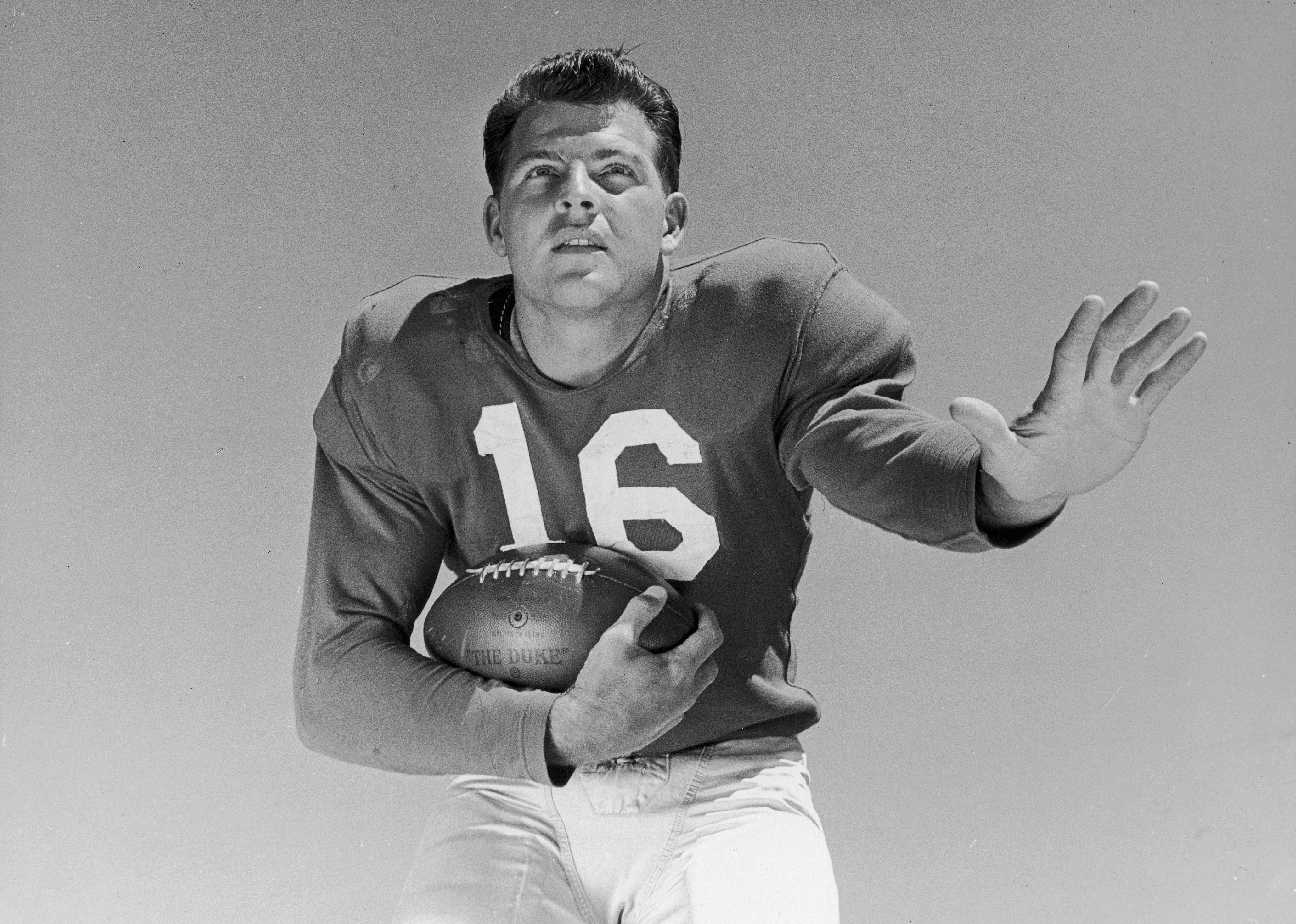 Portrait of New York Giants football player Frank Gifford