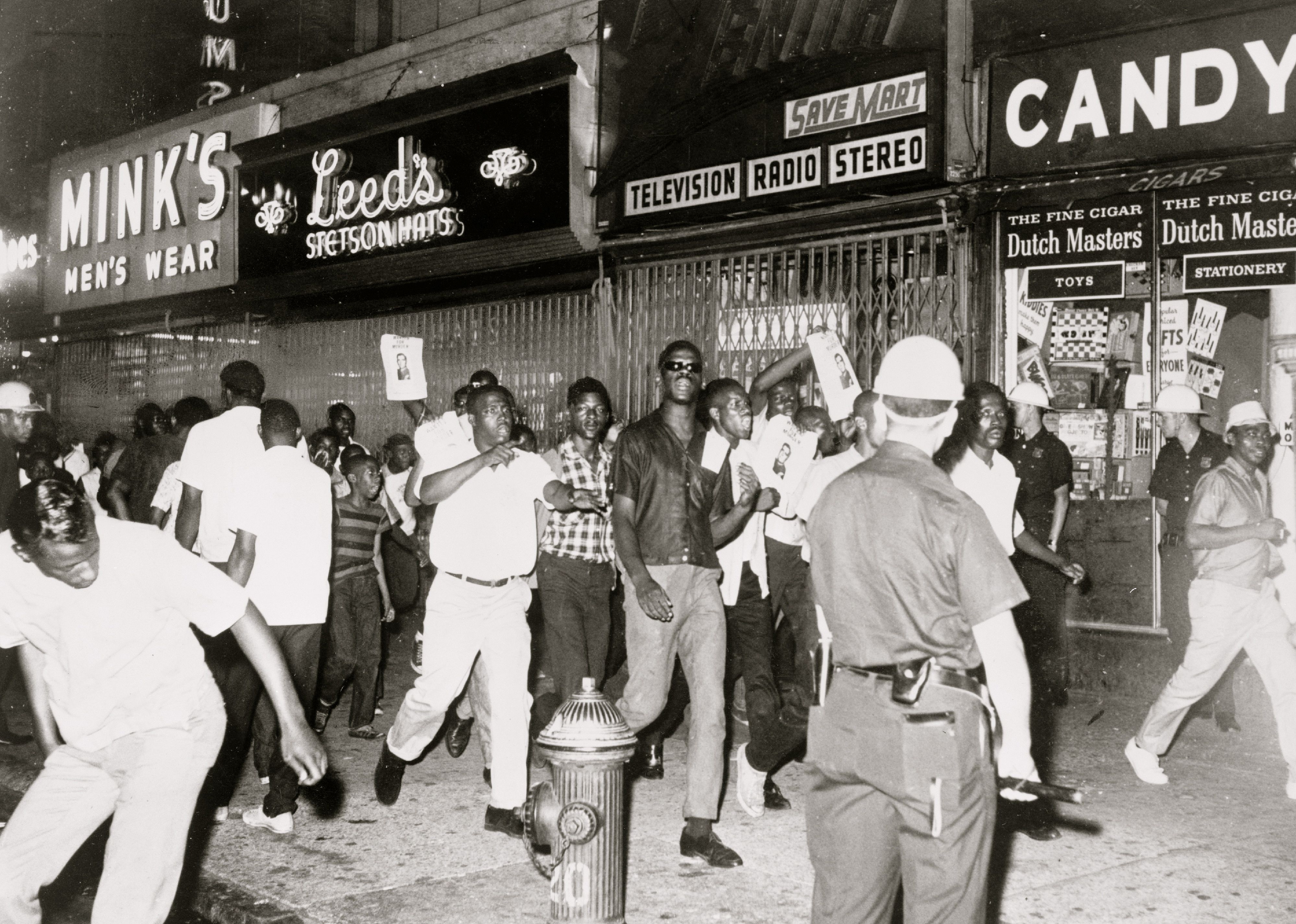 Demonstrators in Harlem