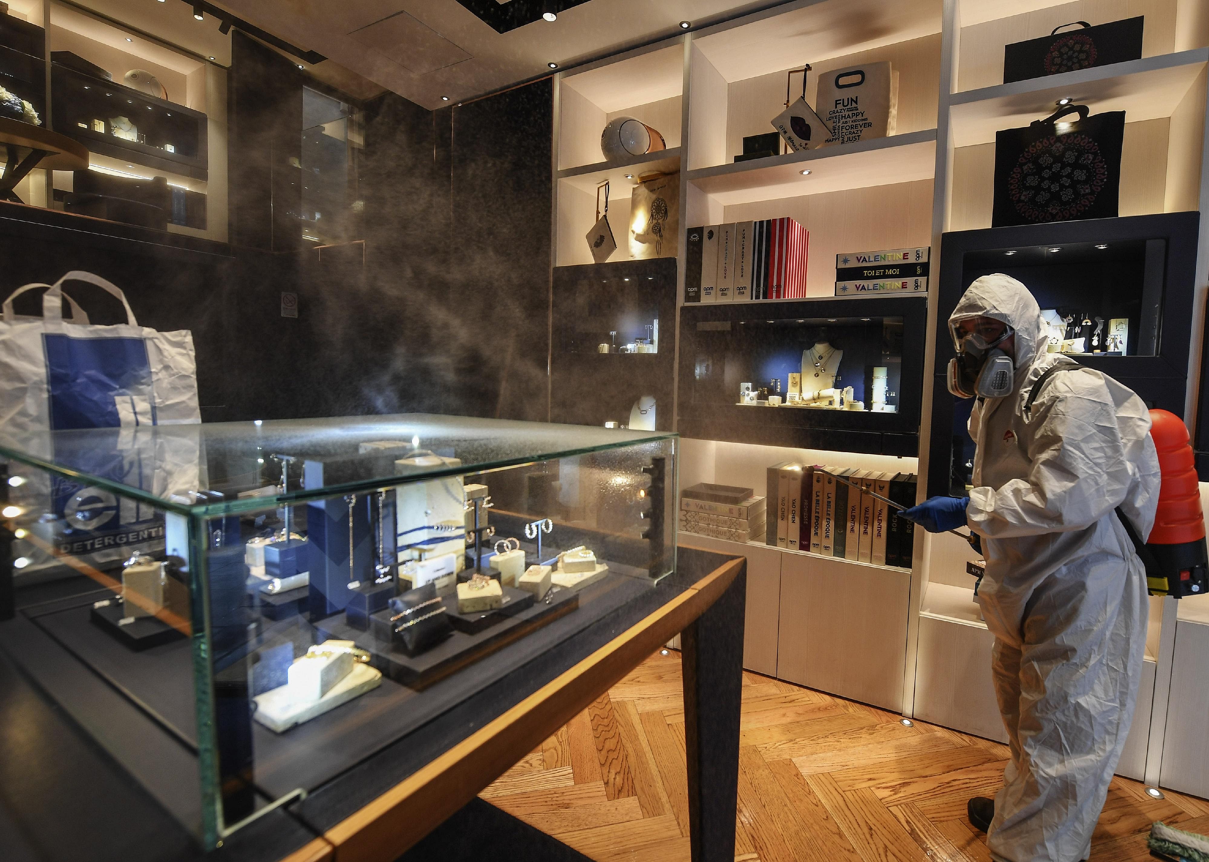 Luxury items sprayed for safety in Italy