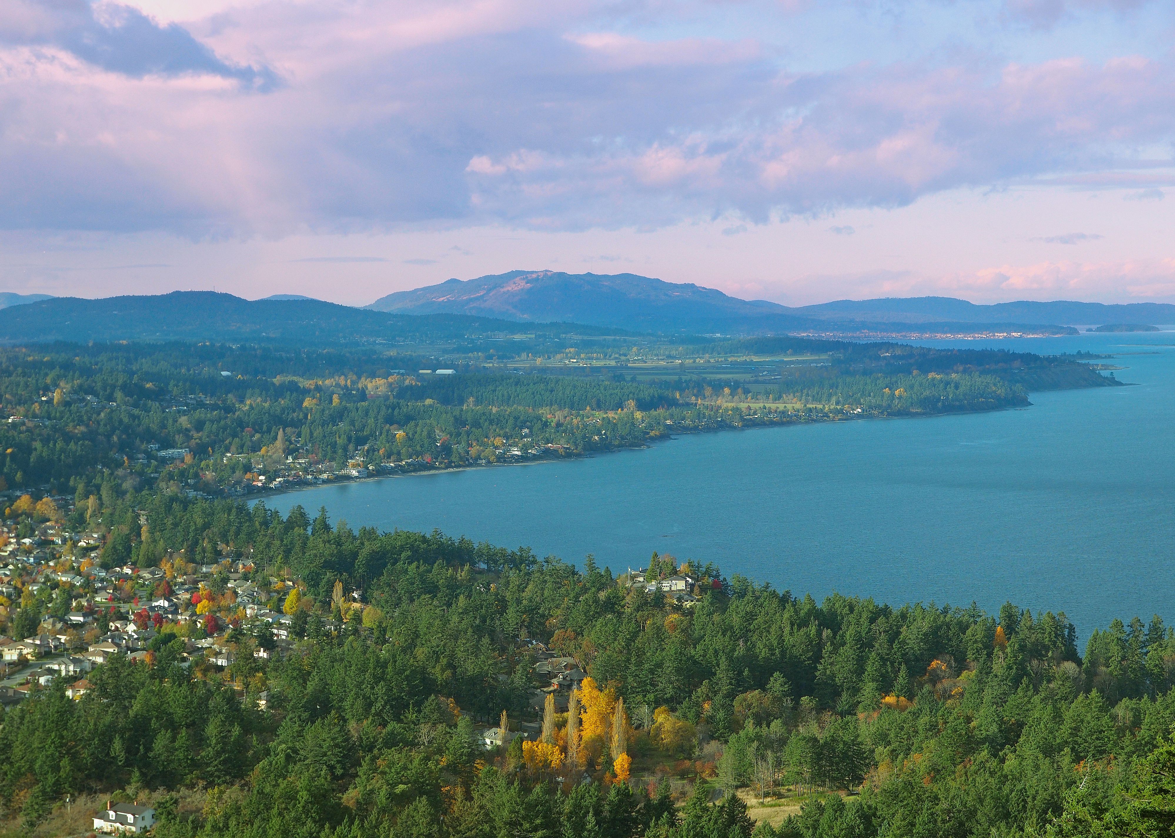 Saanich Peninsula and Cordova Bay on Vancouver Island
