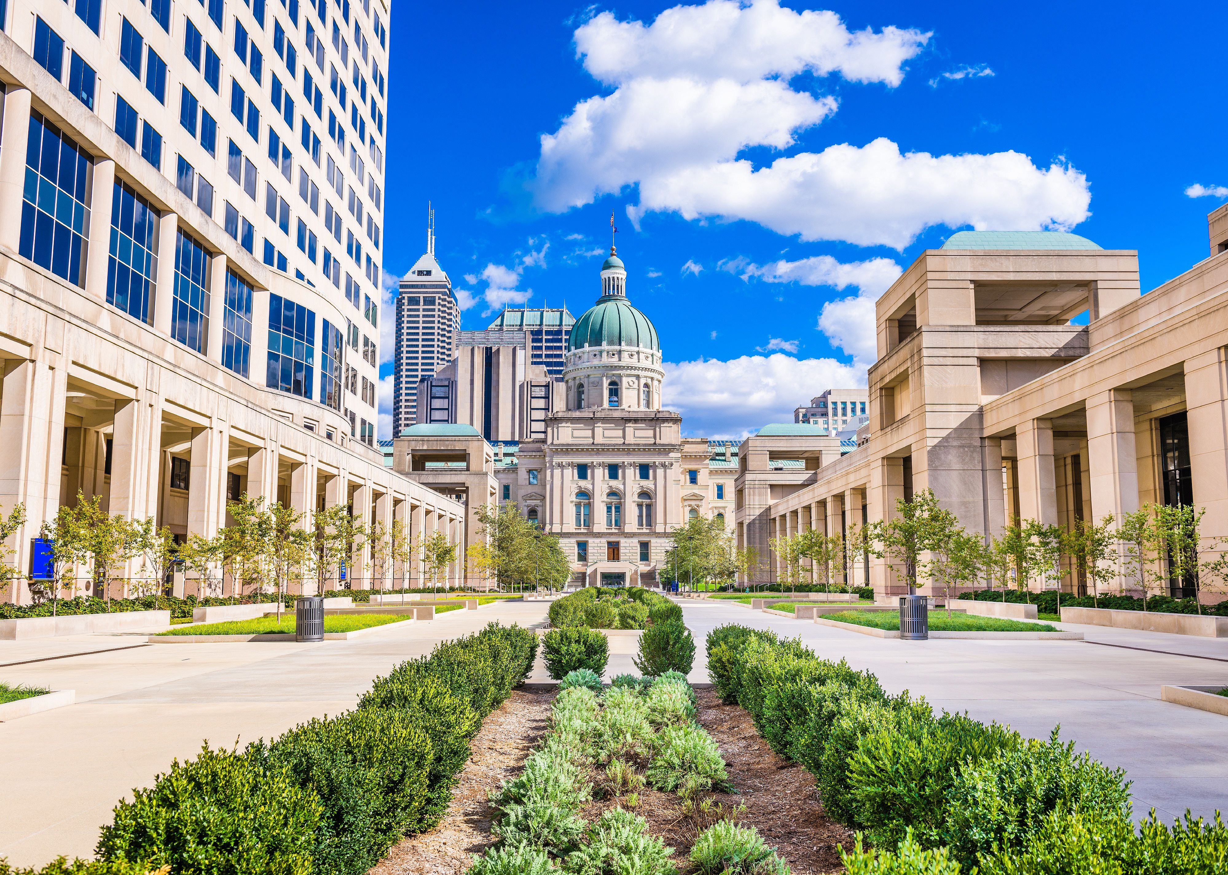 Indiana State Capitol Building in Indianapolis, Indiana, USA.