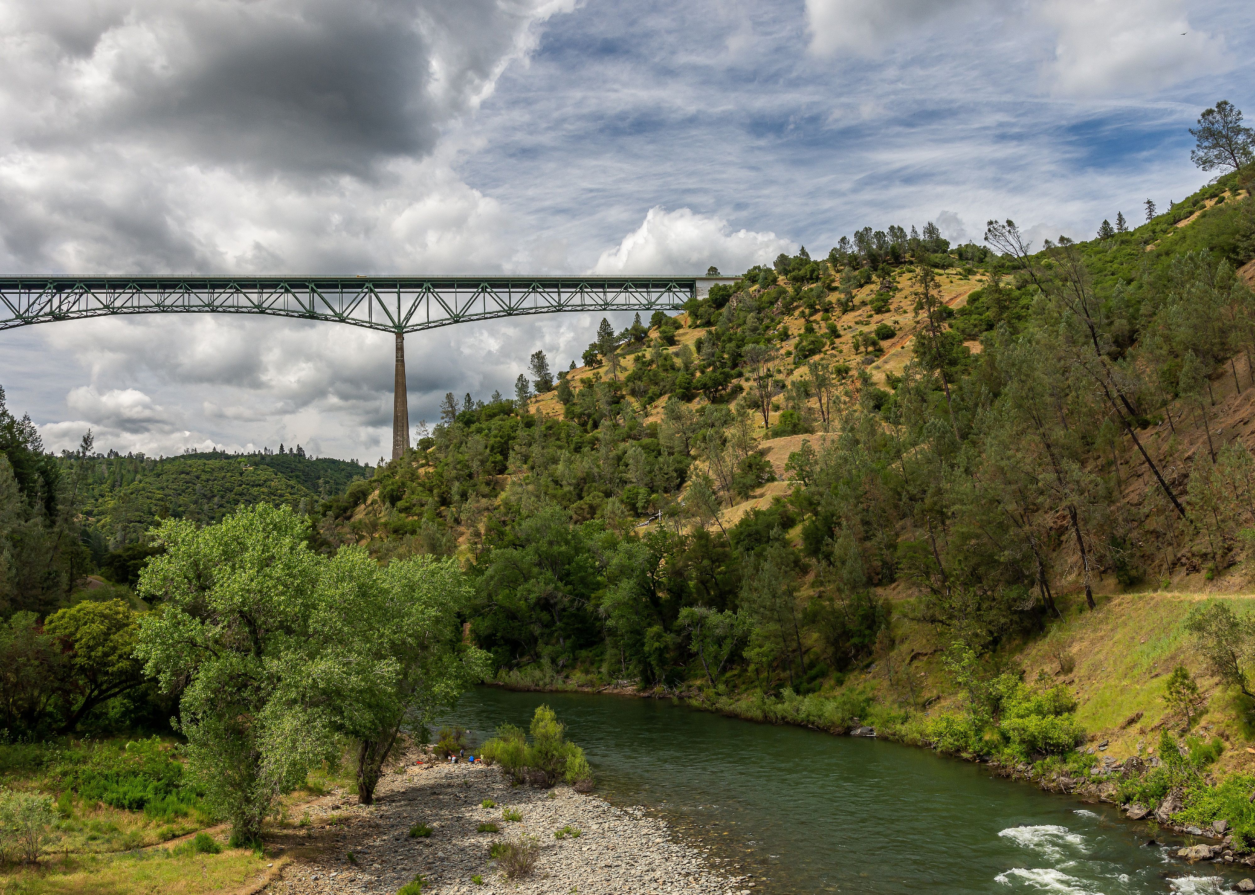 Foresthill Bridge at Auburn State Recreation Area in California.