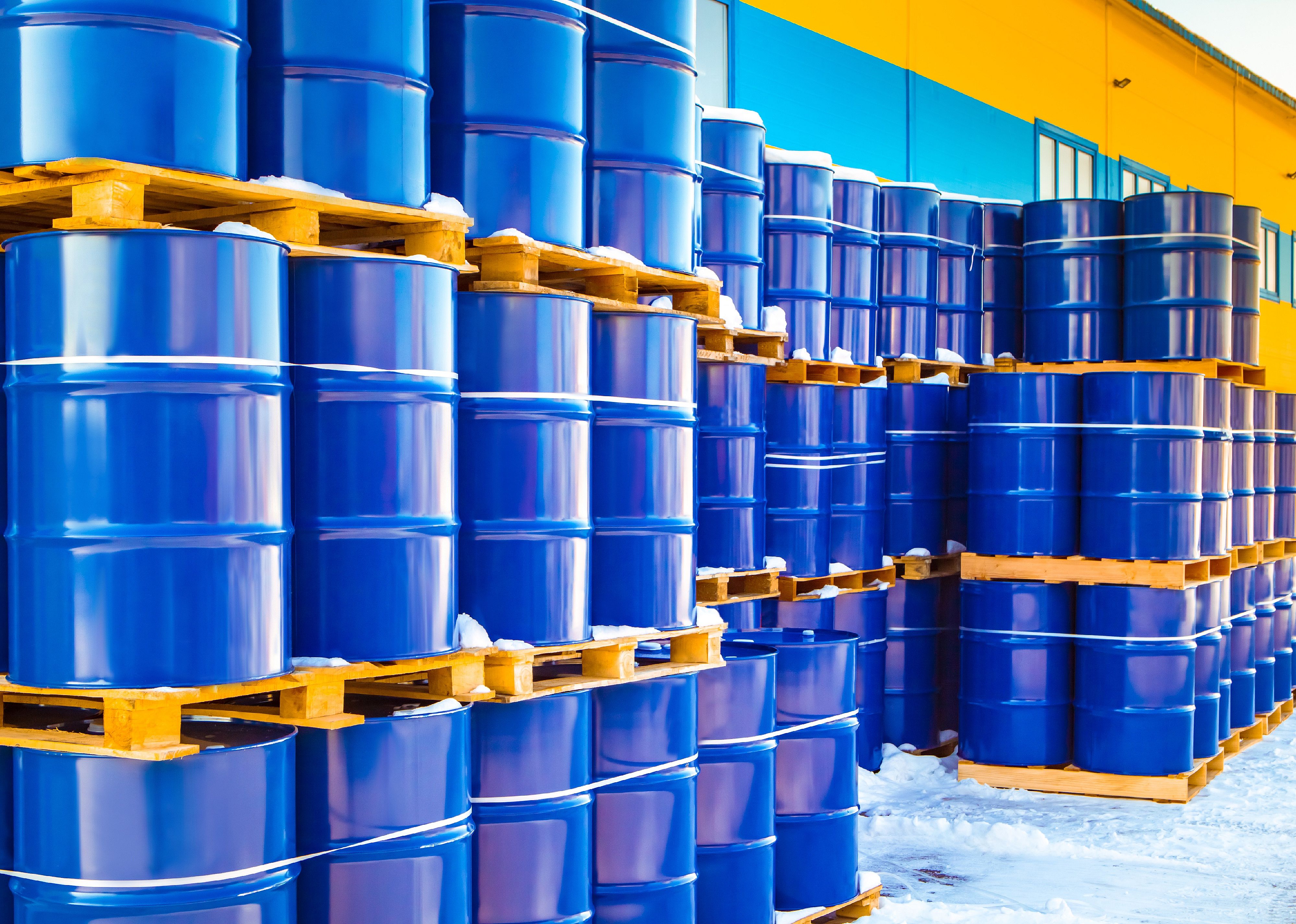 Chemical storage tanks.