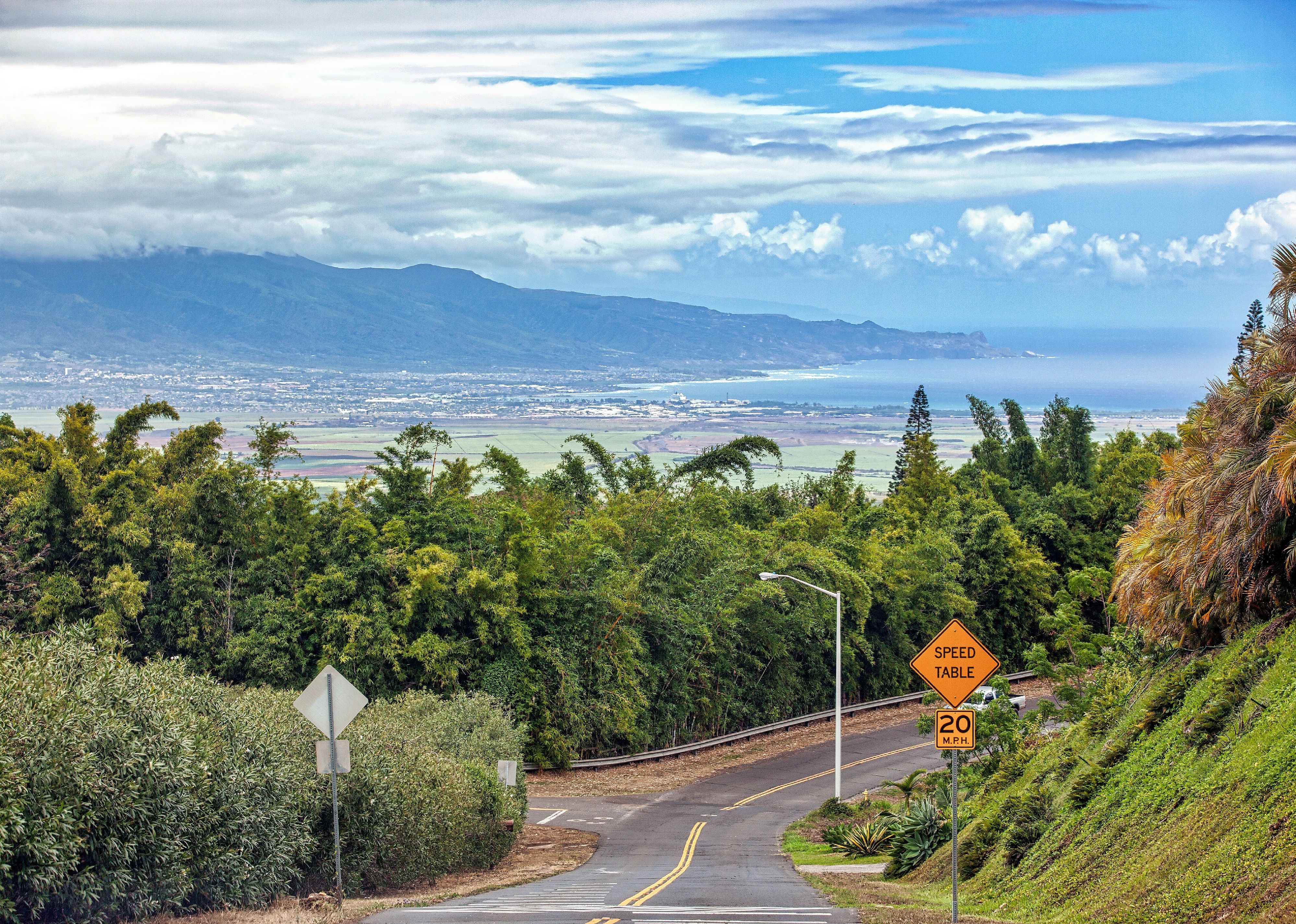 View of Kahului and the West Maui Mountains.