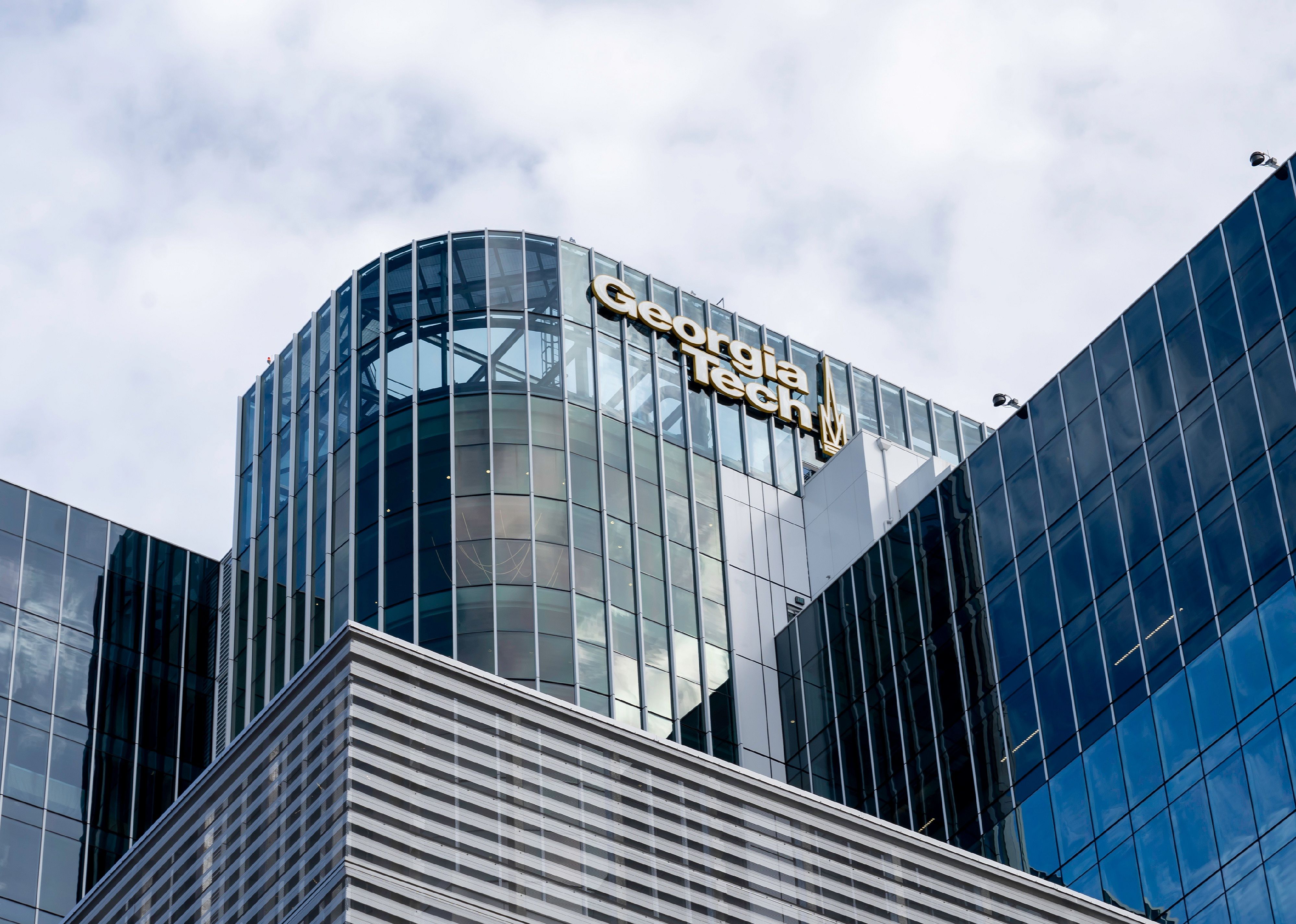 Georgia Tech sign on the building in Atlanta, Georgia