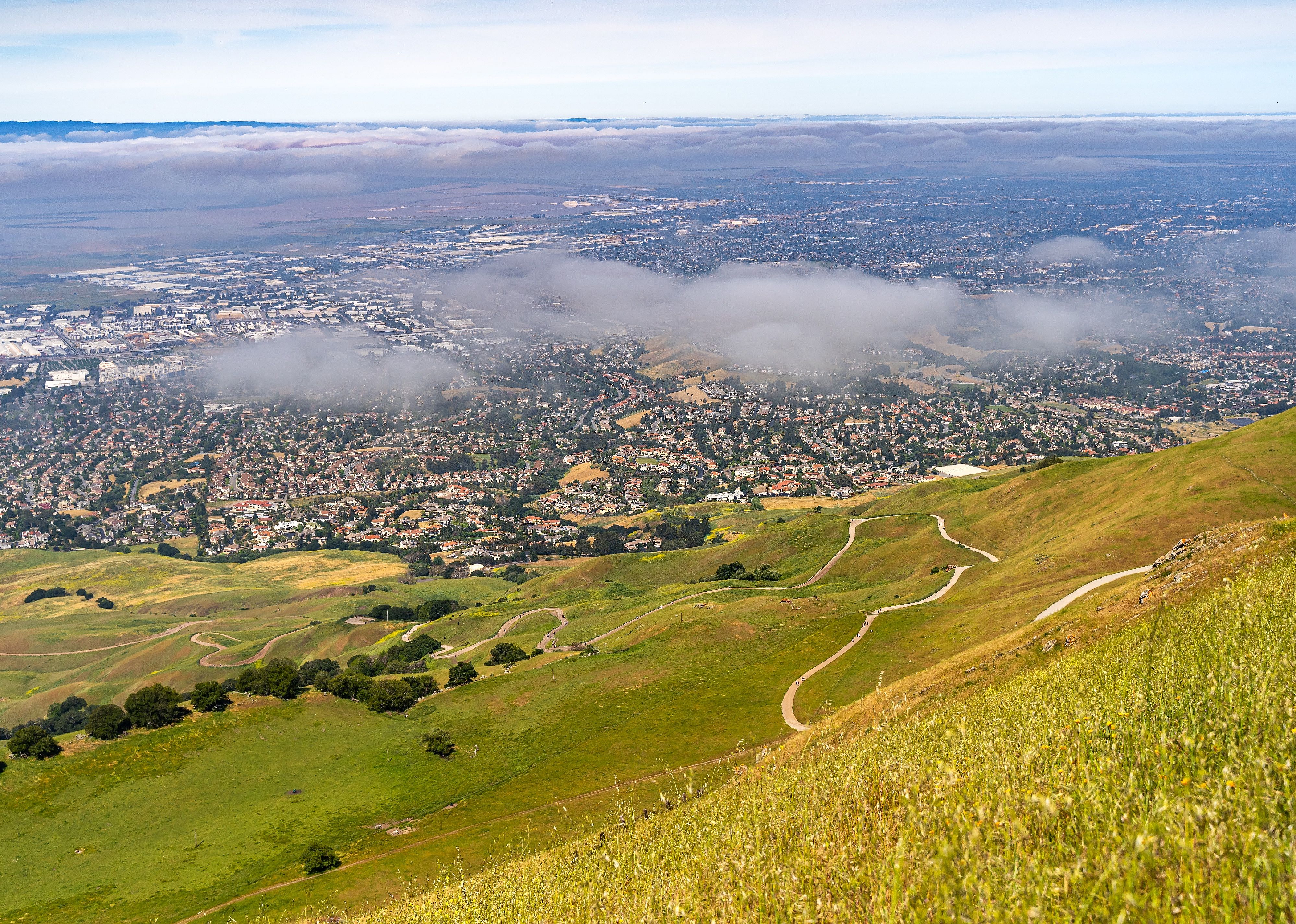 Bay area view from Mission Peak, Fremont.