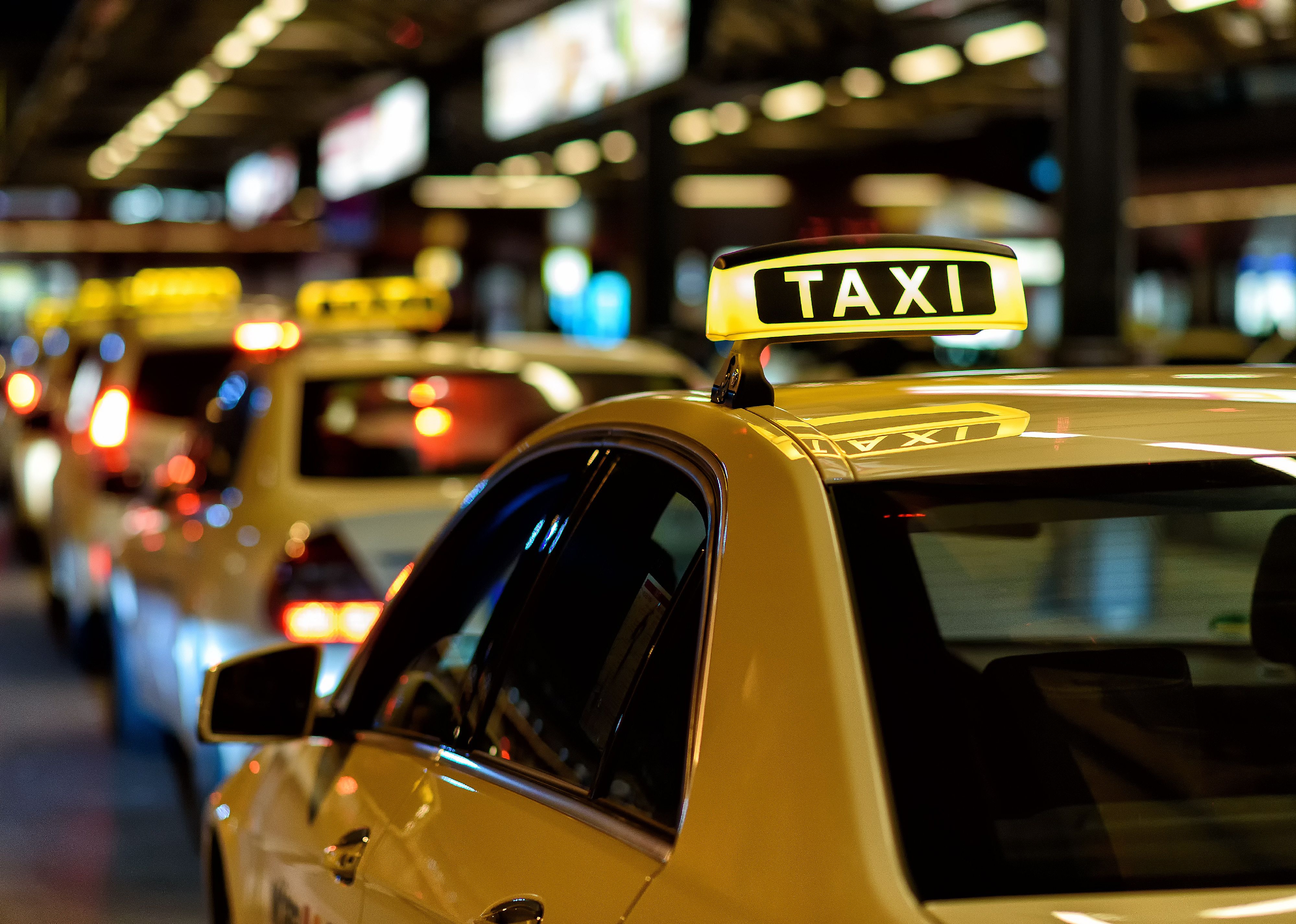 Taxis waiting for customers