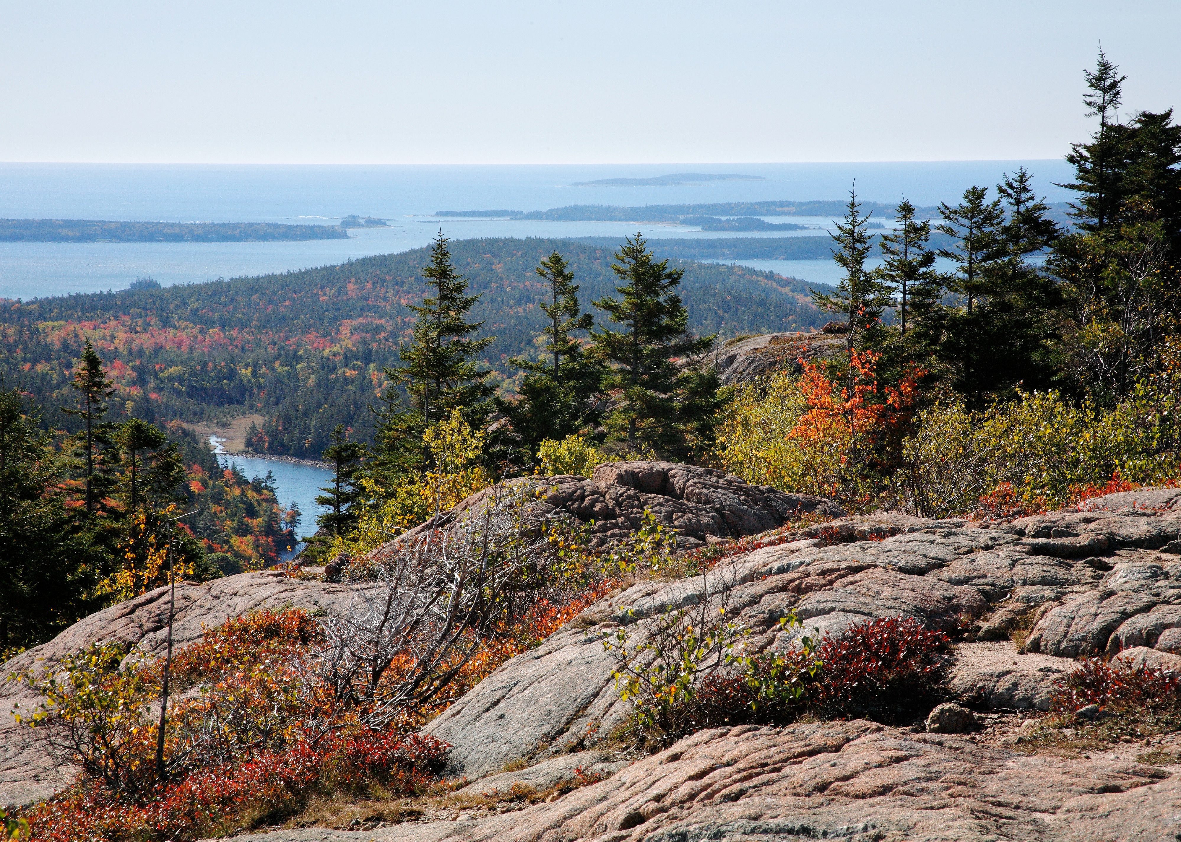 The Atlantic Ocean Seen from Cadillac Mountain, Acadia National Park.