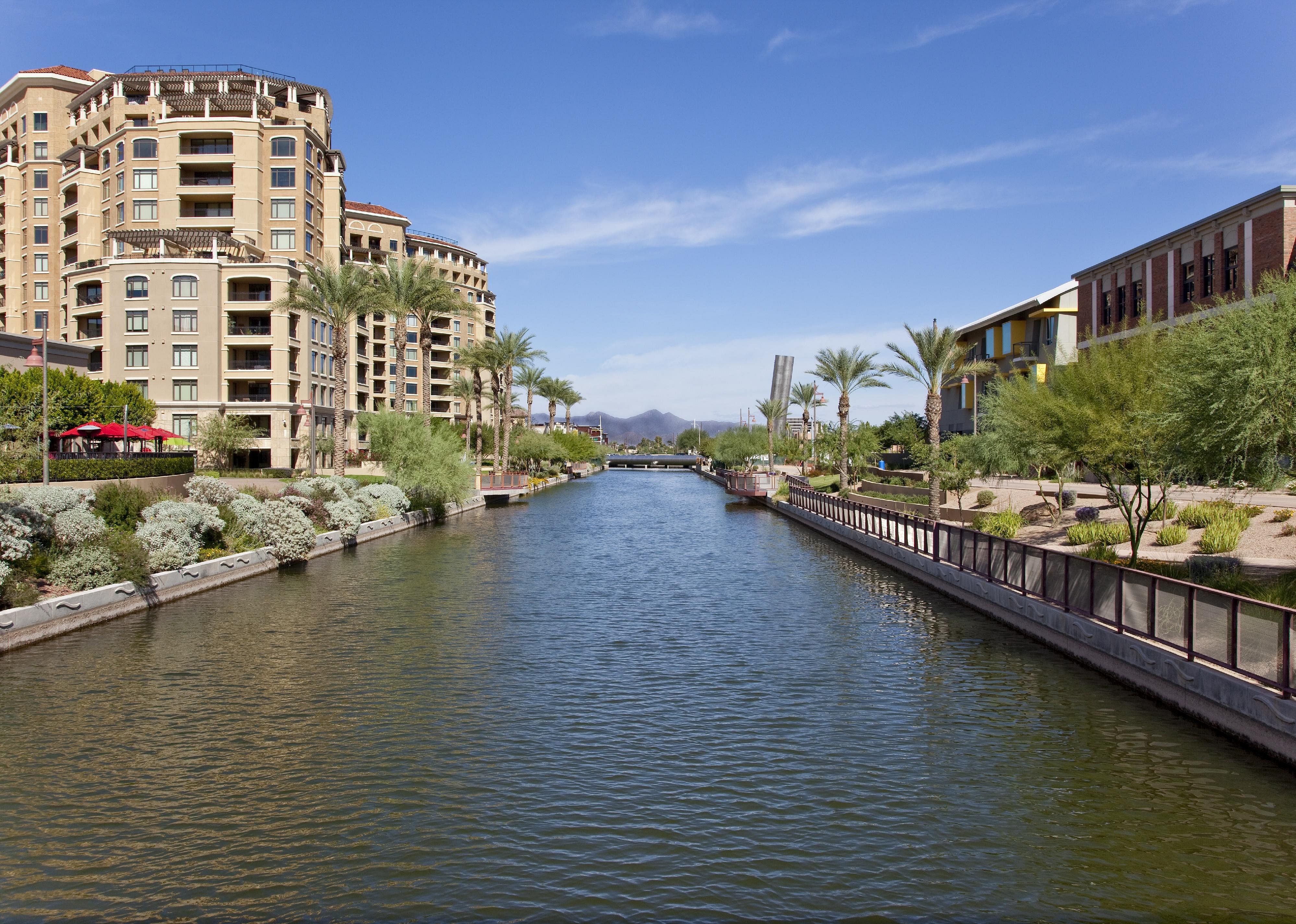 The Arizona Canal in downtown Scottsdale.