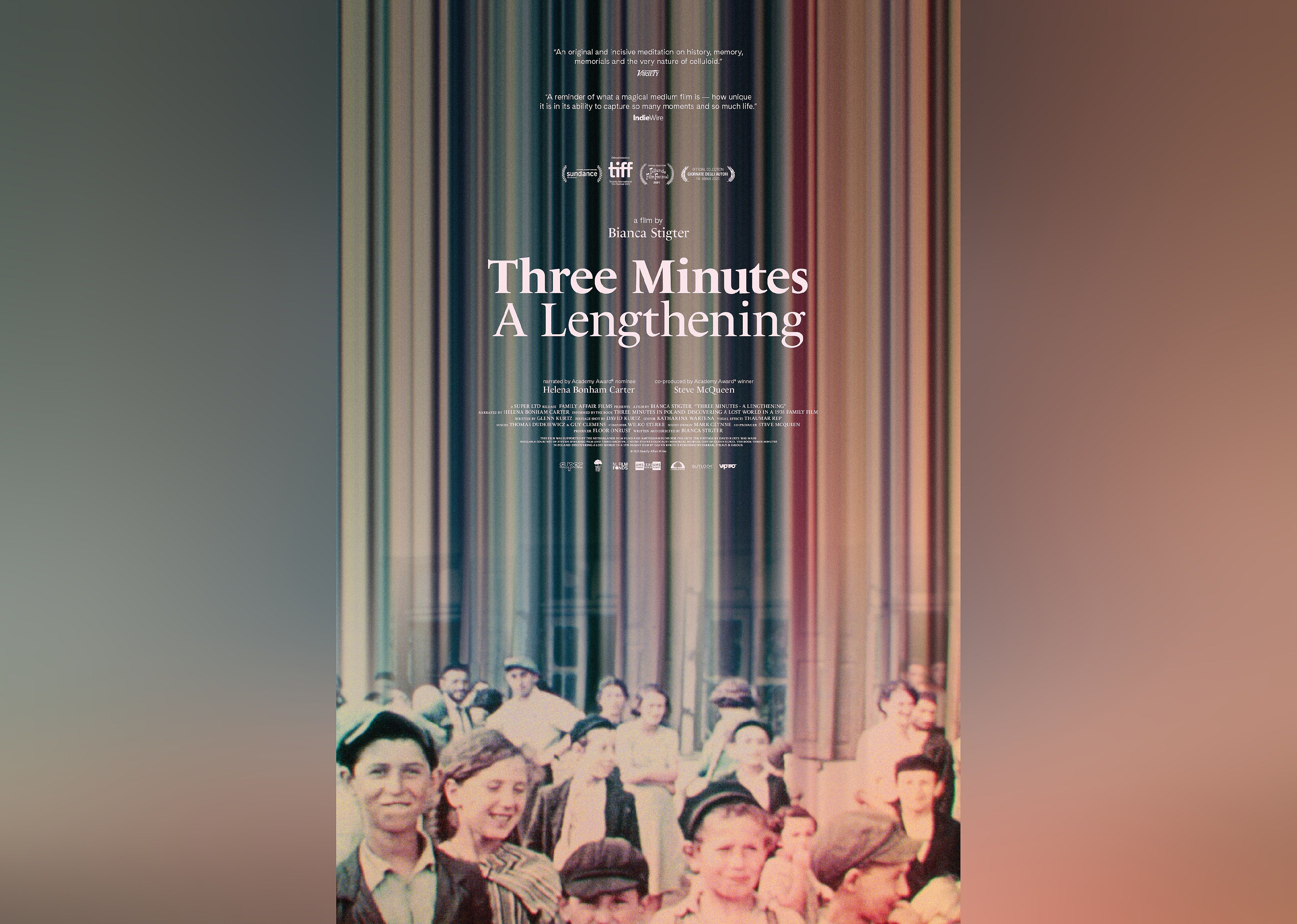 A movie cover of kids in hats smiling.
