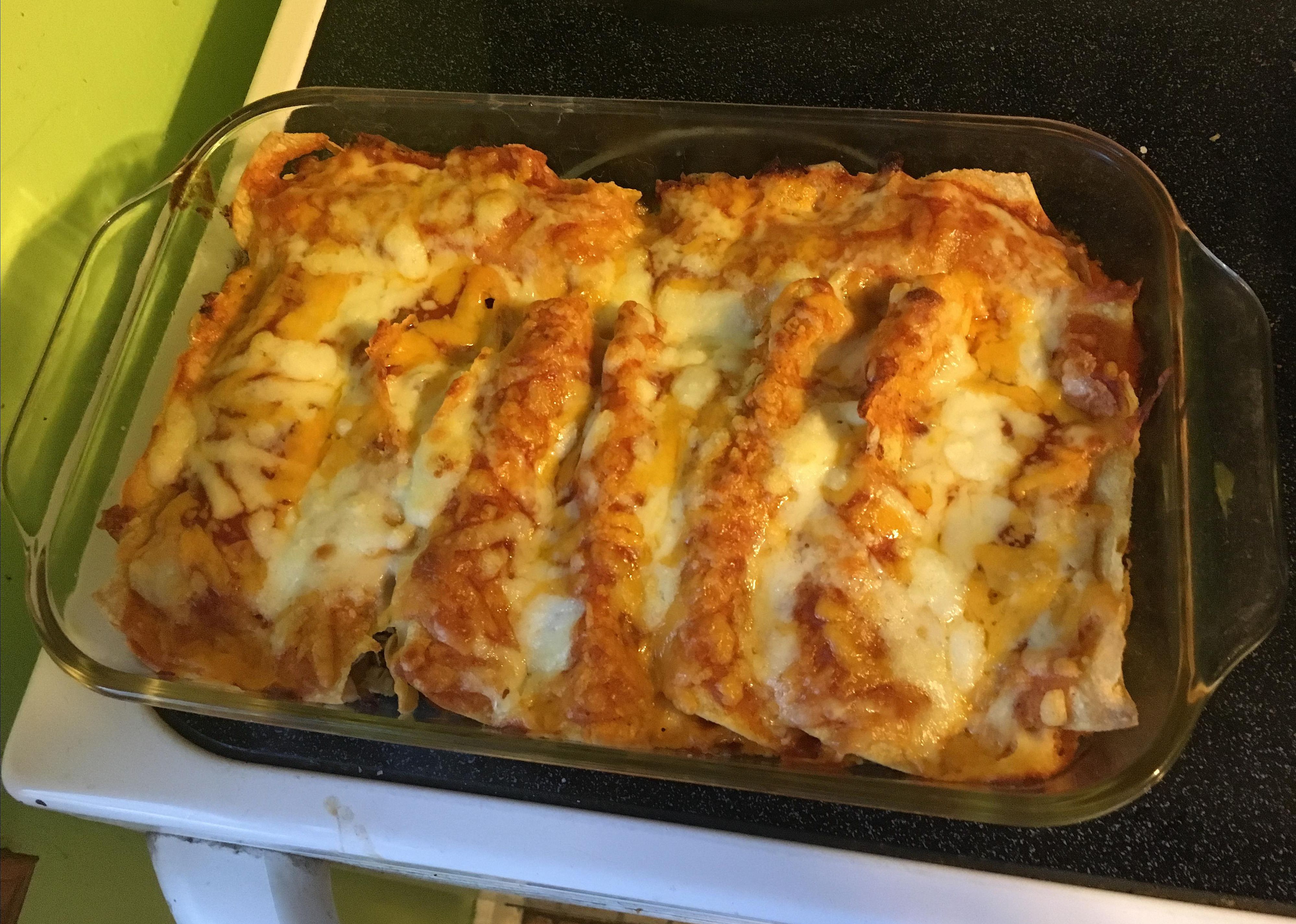 Bacon-Ranch Chicken Enchiladas