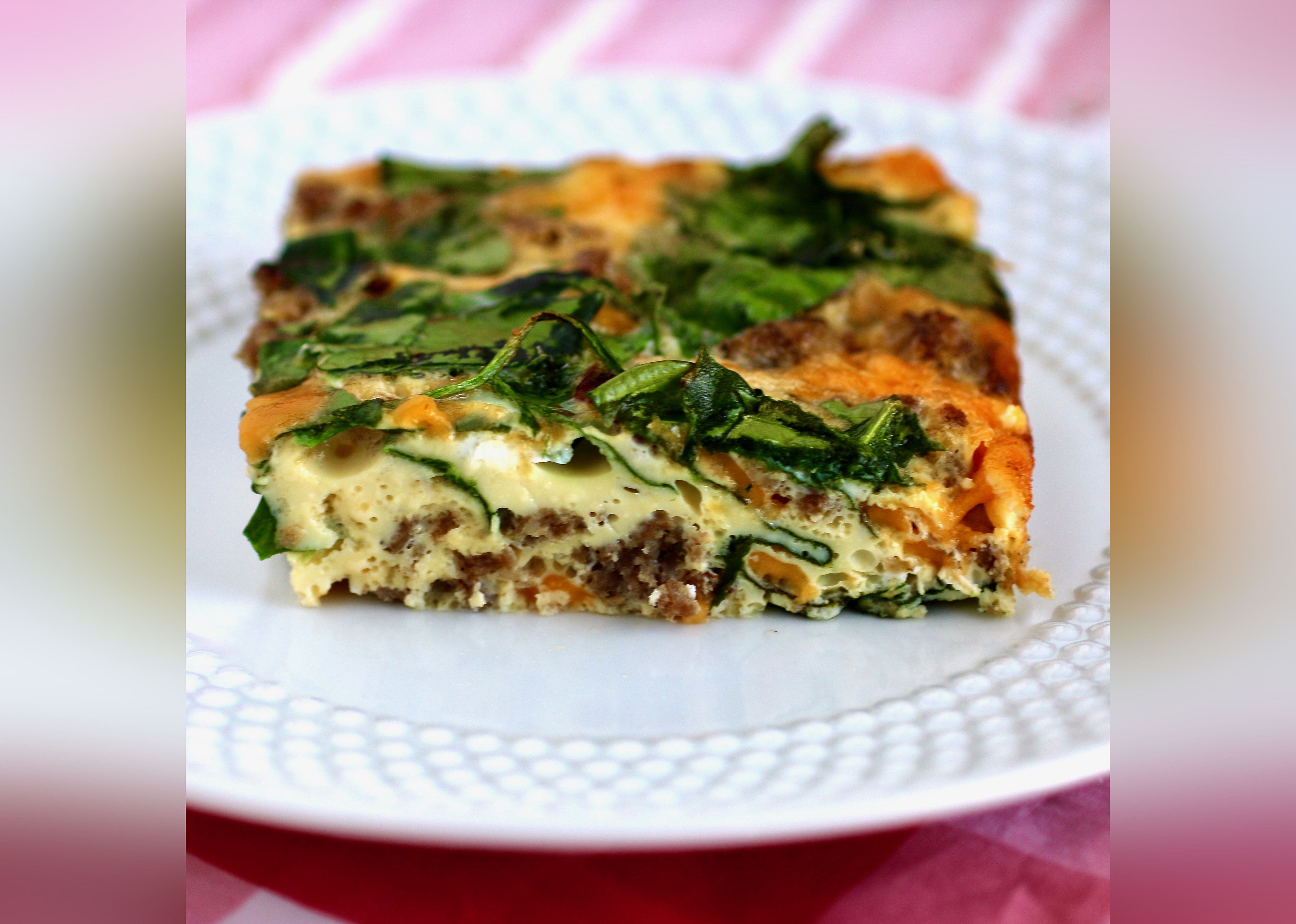 Spinach, Sausage, and Egg Casserole