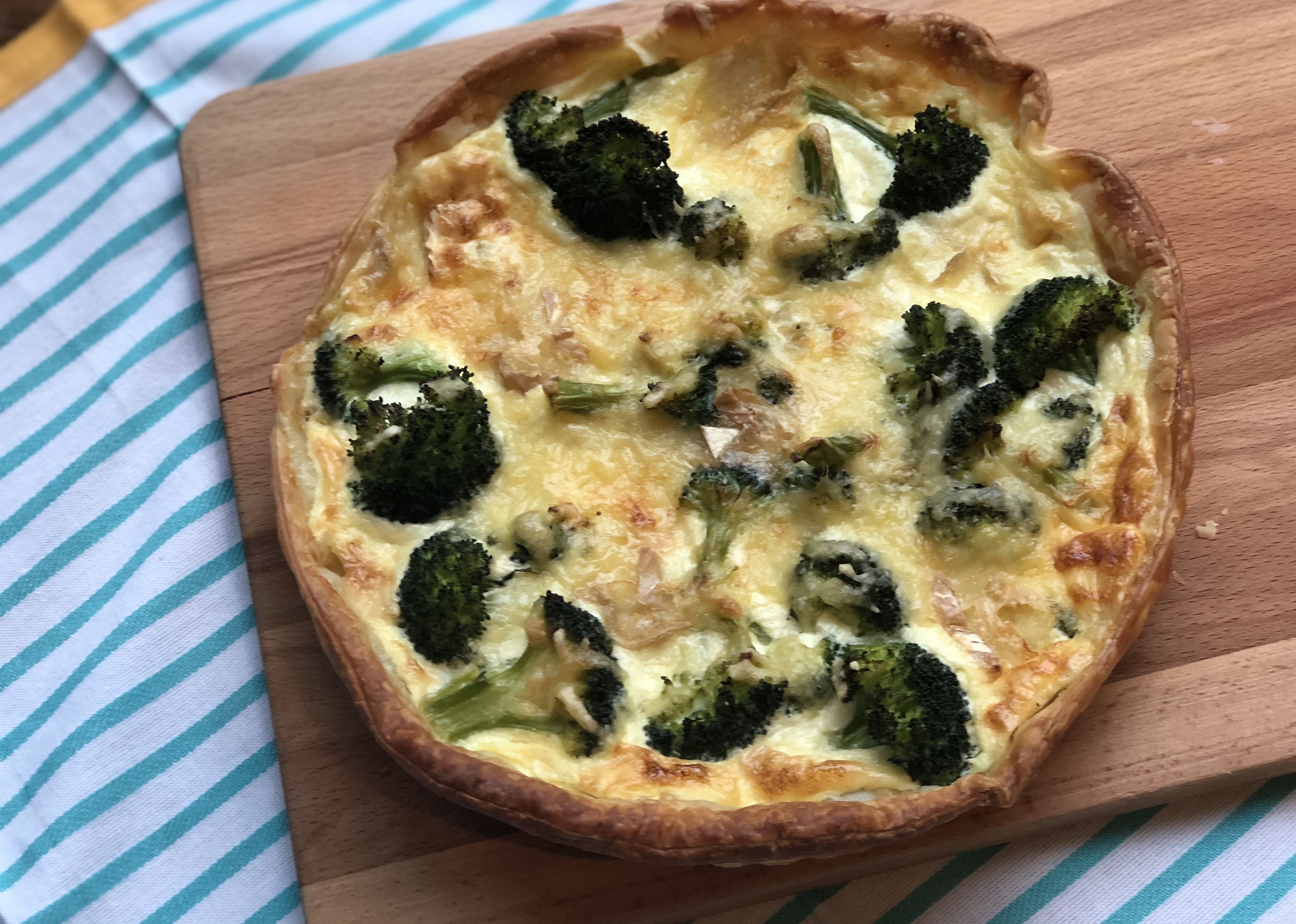 Simple Broccoli and Brie Cheese Quiche