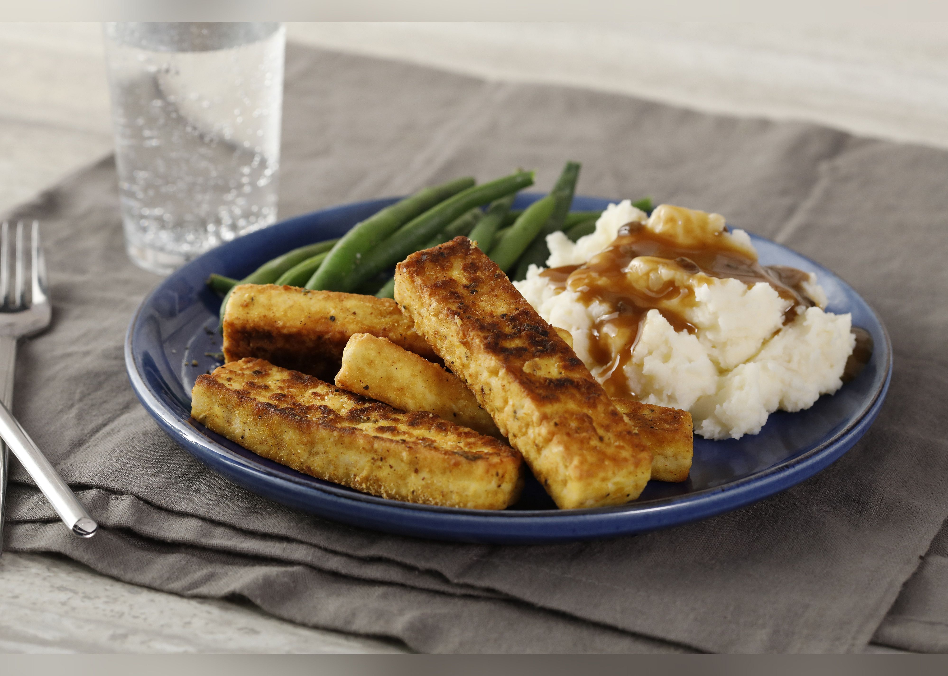Breaded, Fried, Softly Spiced Tofu