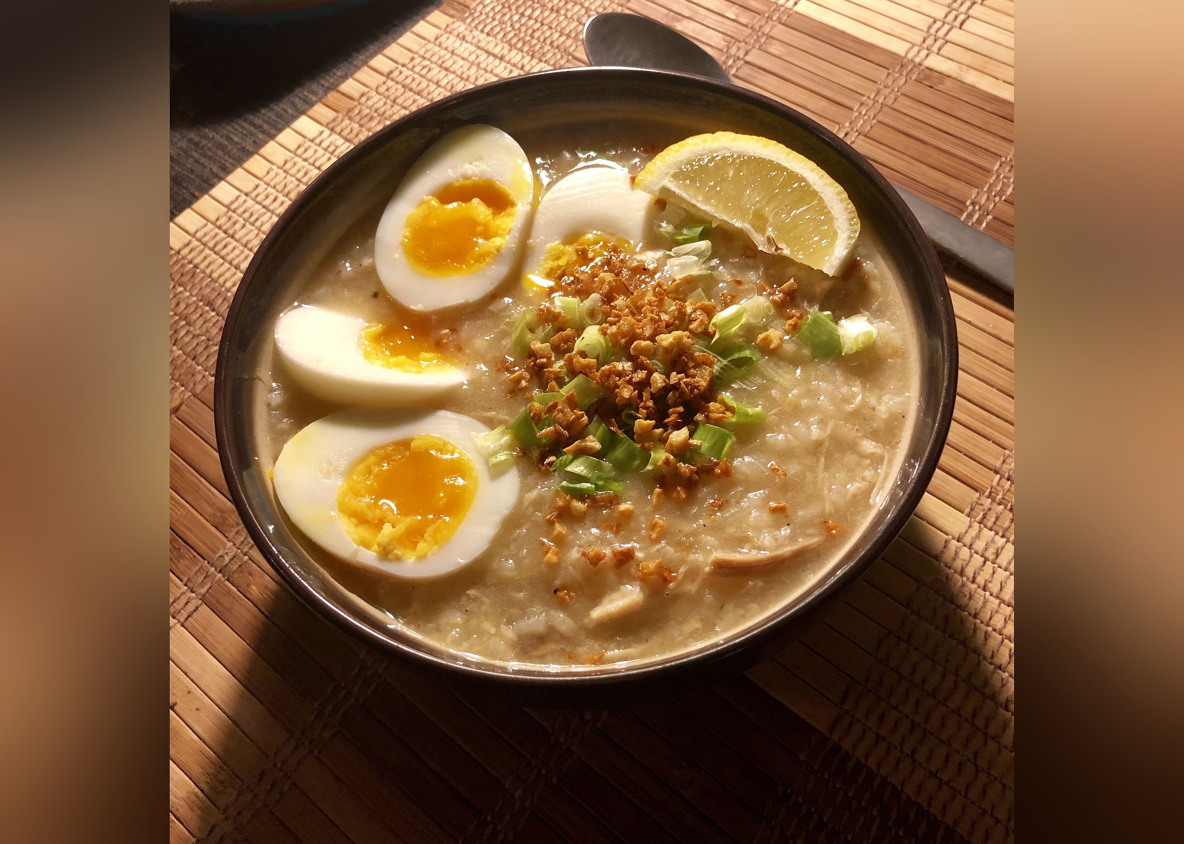 Chicken Arroz Caldo (Chicken Rice Porridge)