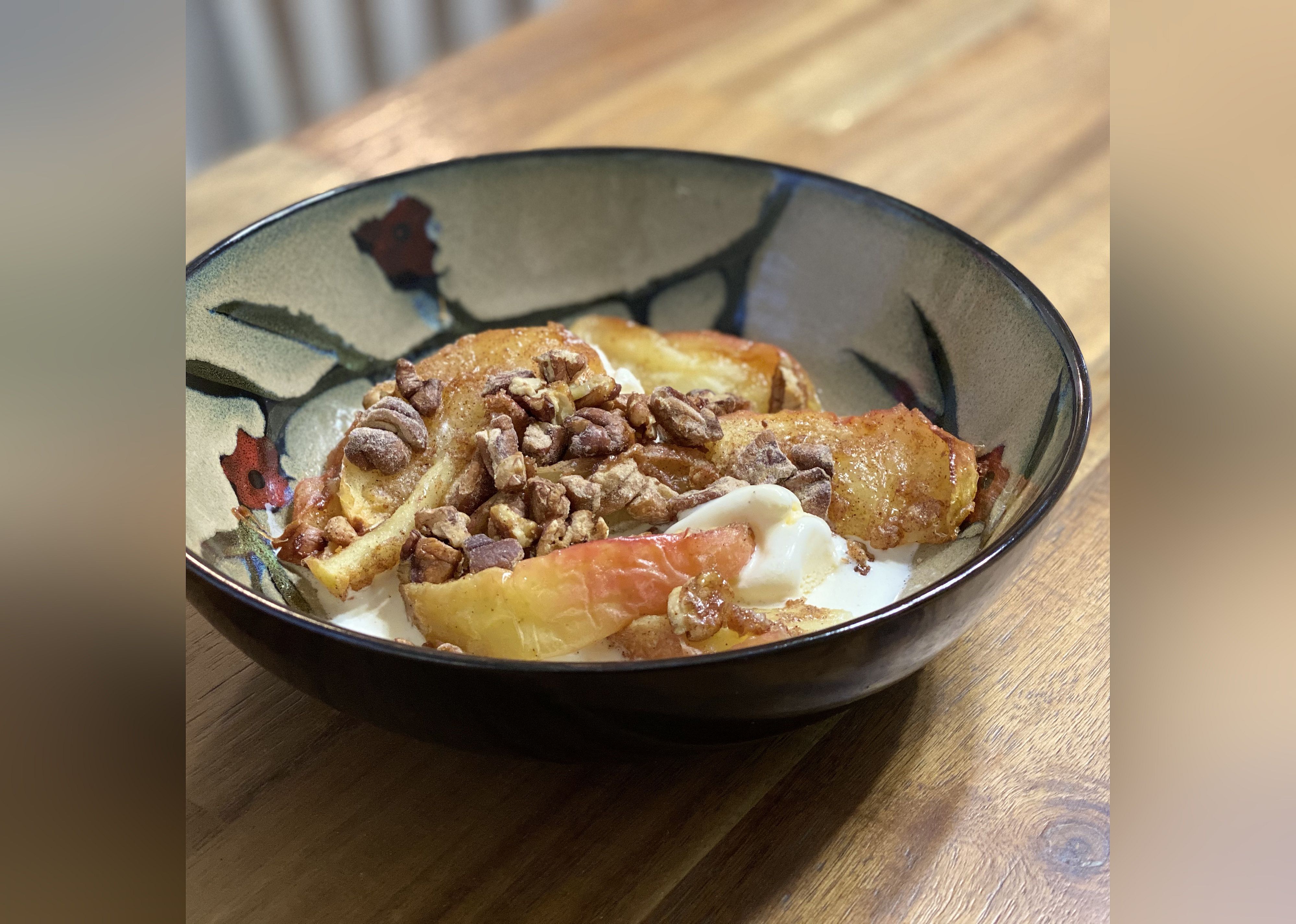 Air Fryer Brown Sugar and Pecan Roasted Apples