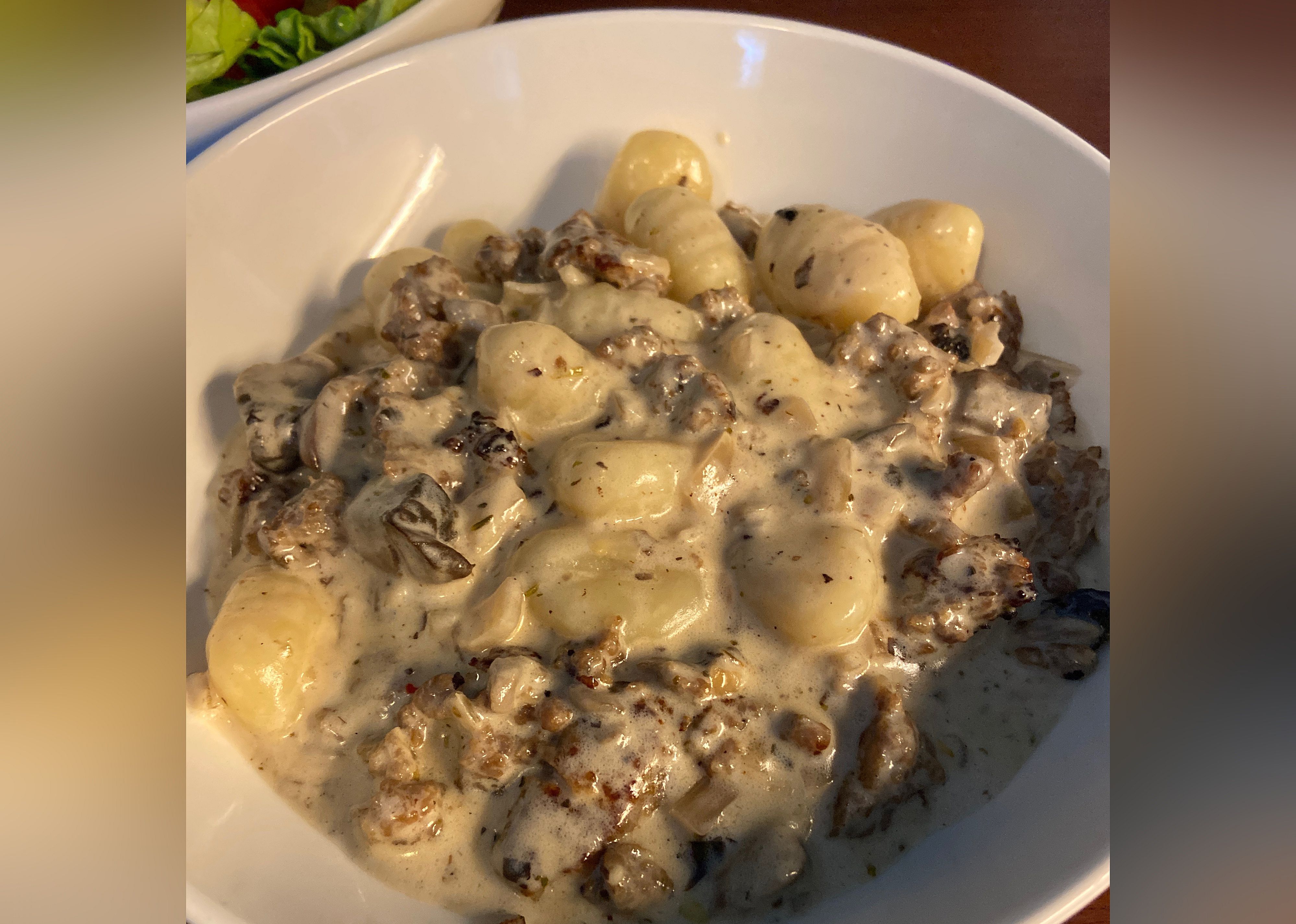 Creamy Sausage and Mushroom Gnocchi Skillet
